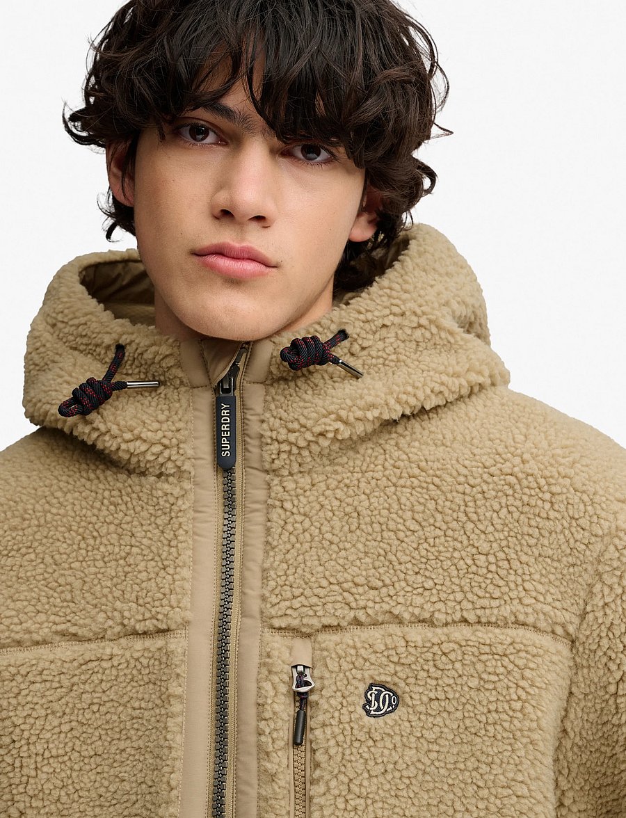 Superdry Sport - HOOD OUTDOOR BORG QUILT HYBRID - white pepper marl/eclipse navy - 3