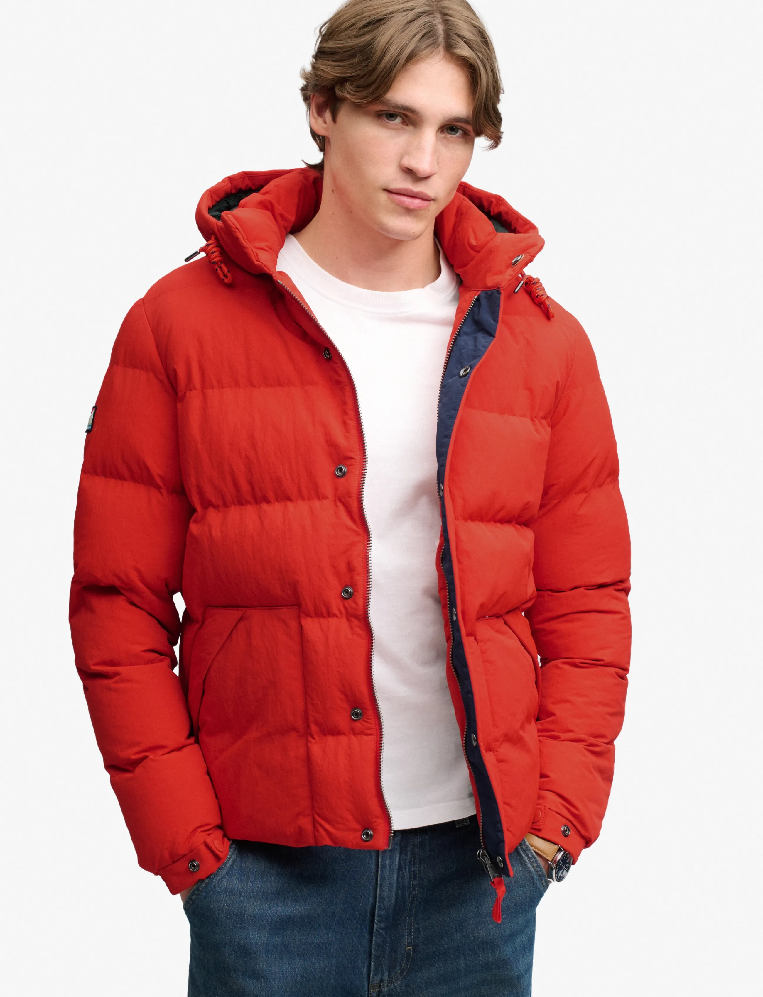 Superdry Sport OUTDOOR EVEREST PUFFER JKT - Jacken - LEAD RED / red