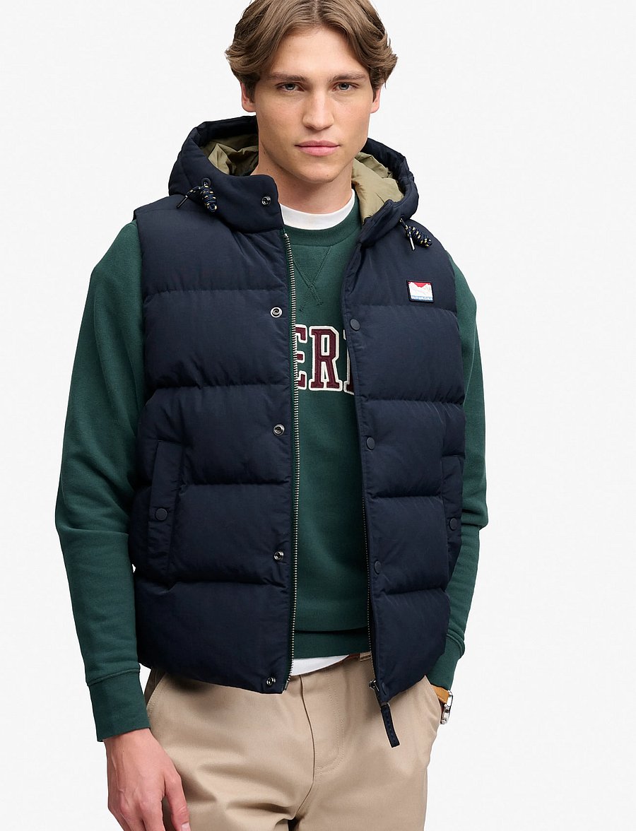 Superdry Sport - HOOD SHORT EVEREST GILET - Õueriided - eclipse navy - 0