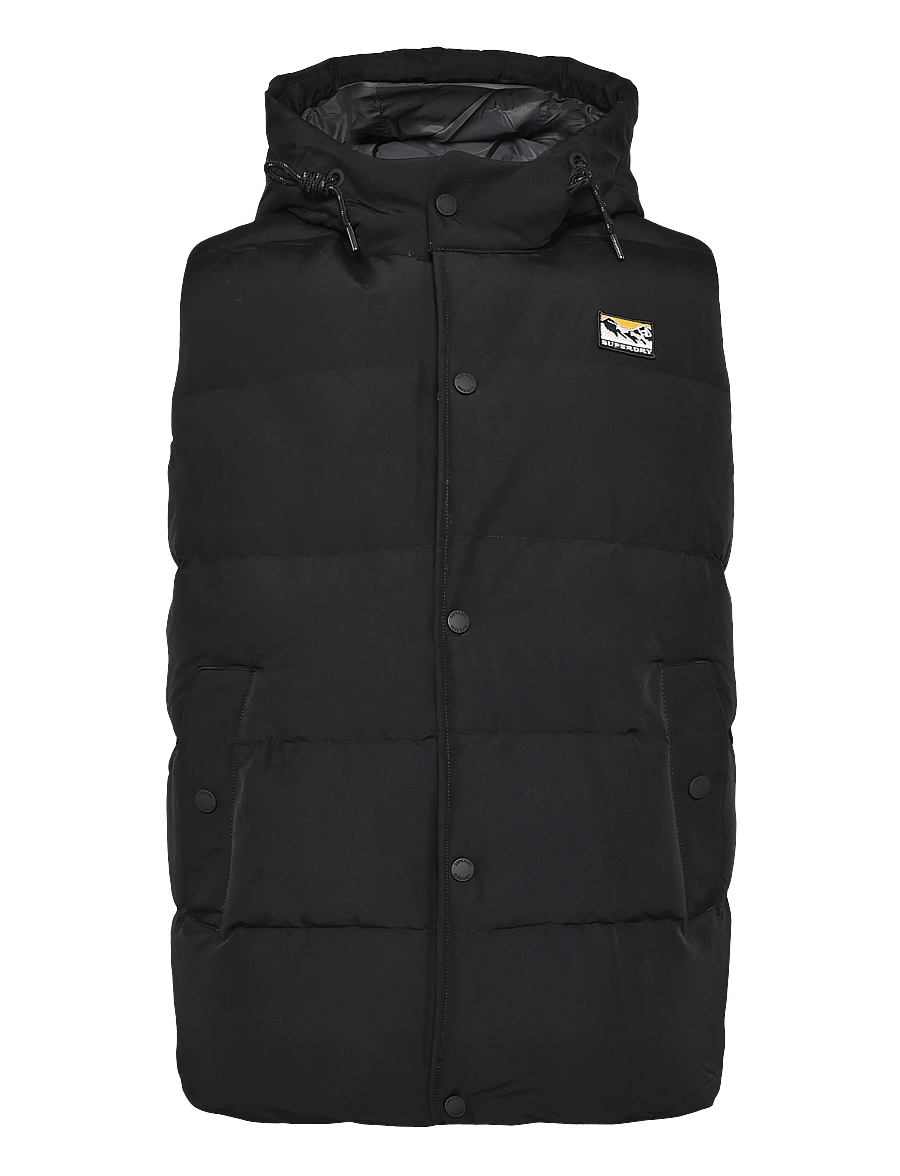 Superdry Sport - HOOD SHORT EVEREST GILET - vests - jet black - 1