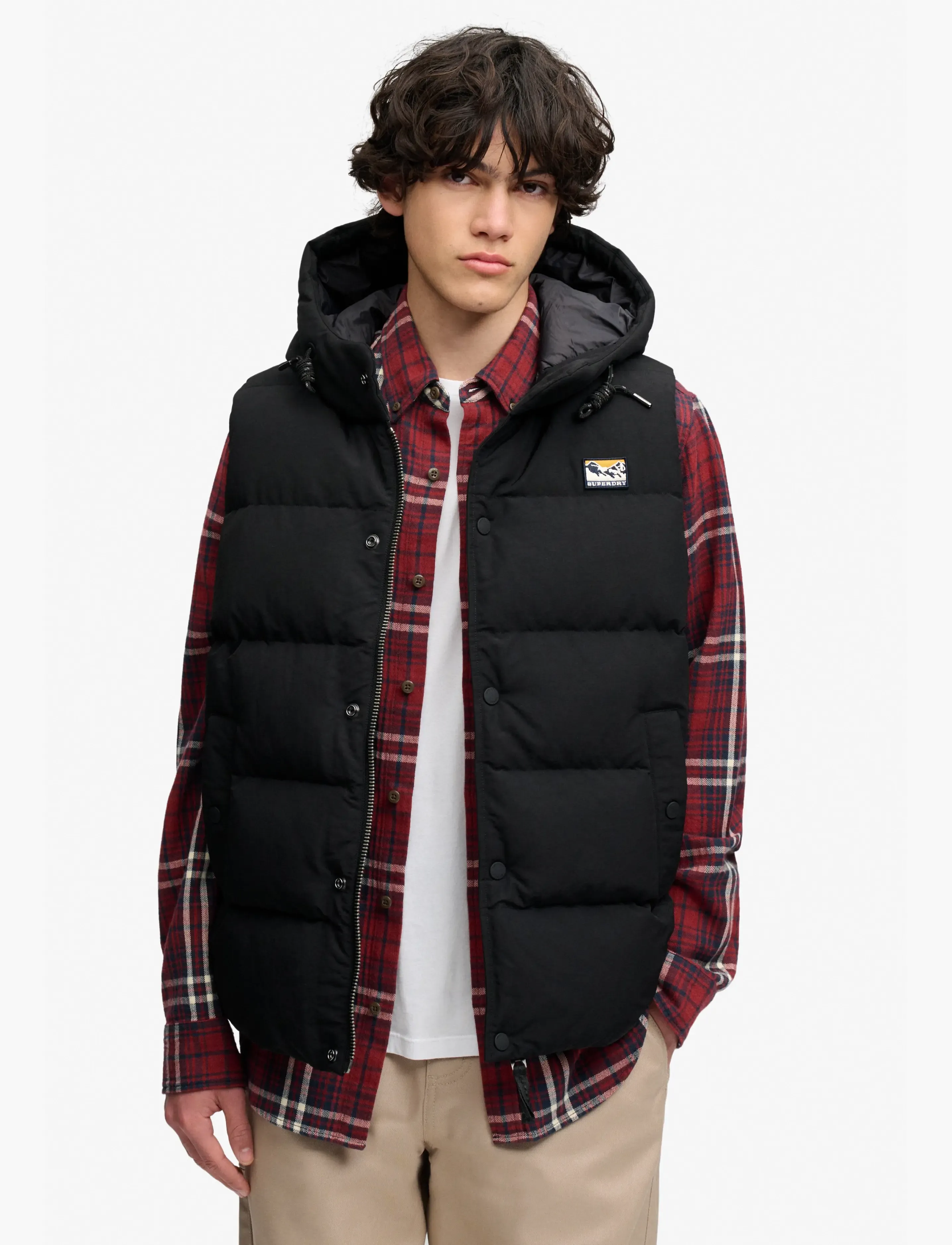 Superdry Sport HOOD SHORT EVEREST GILET - Superdry - JET BLACK / black