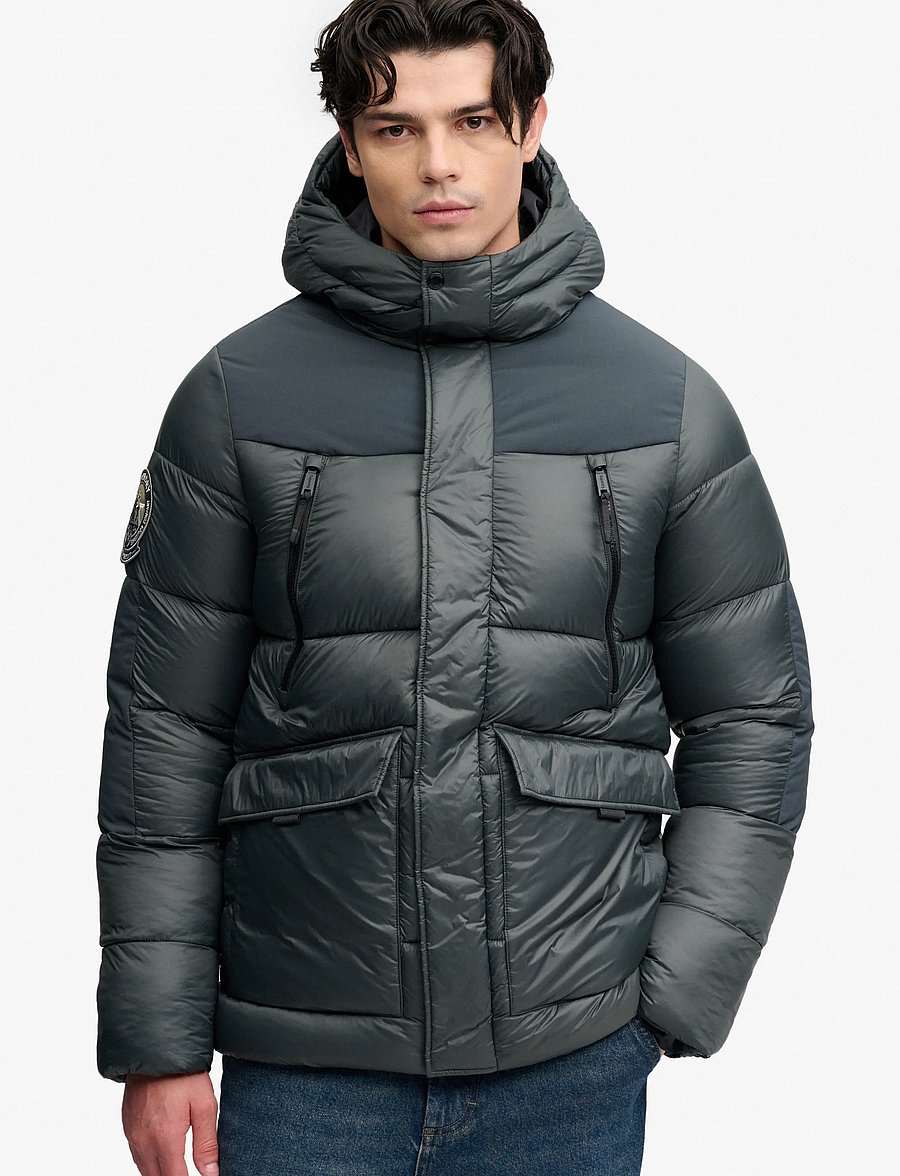 Superdry Sport - CITY BAFFLE PARKA - shadow pine green - 4