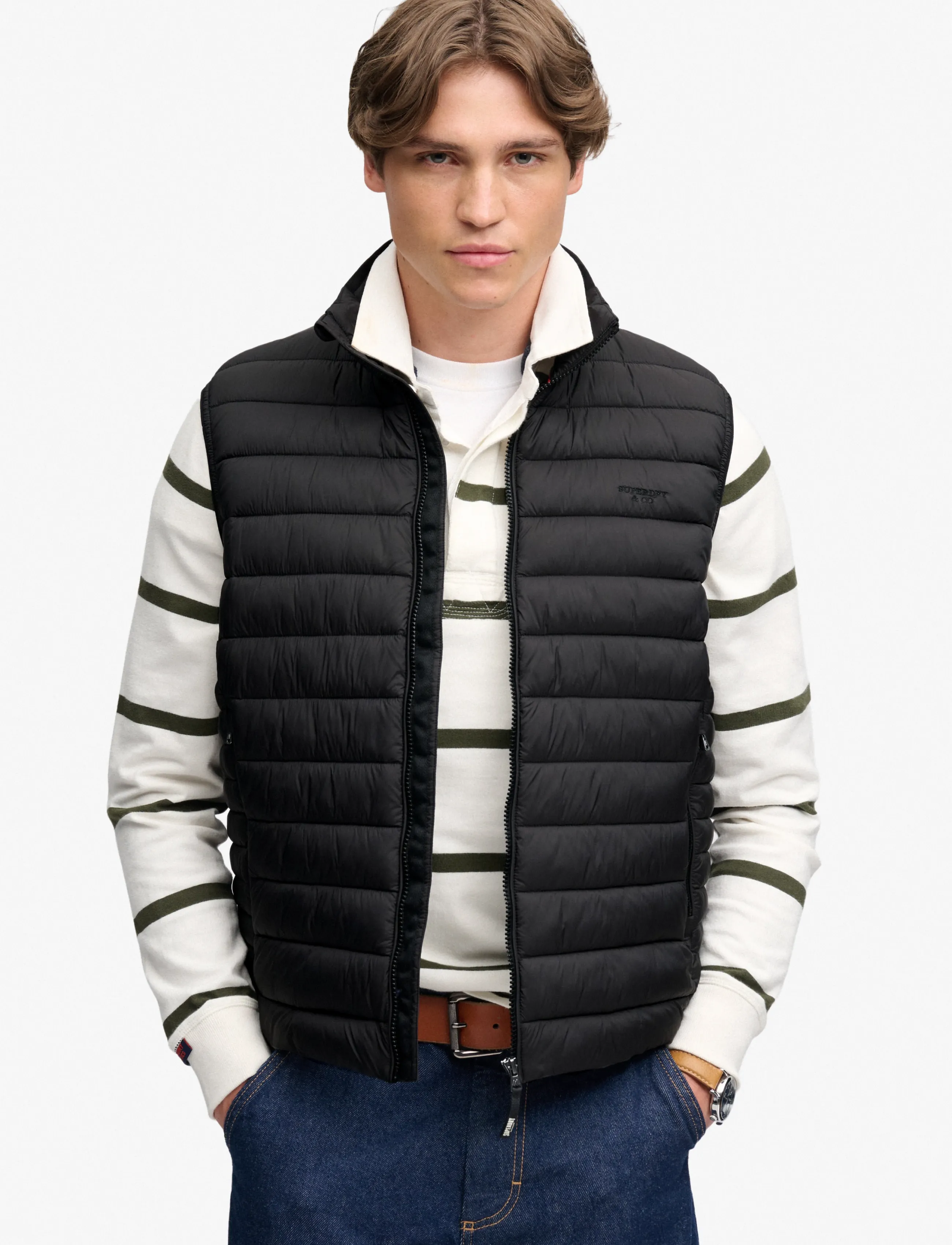 Superdry Sport - FUJI LITE PADDED GILET - outdoor - black - 0