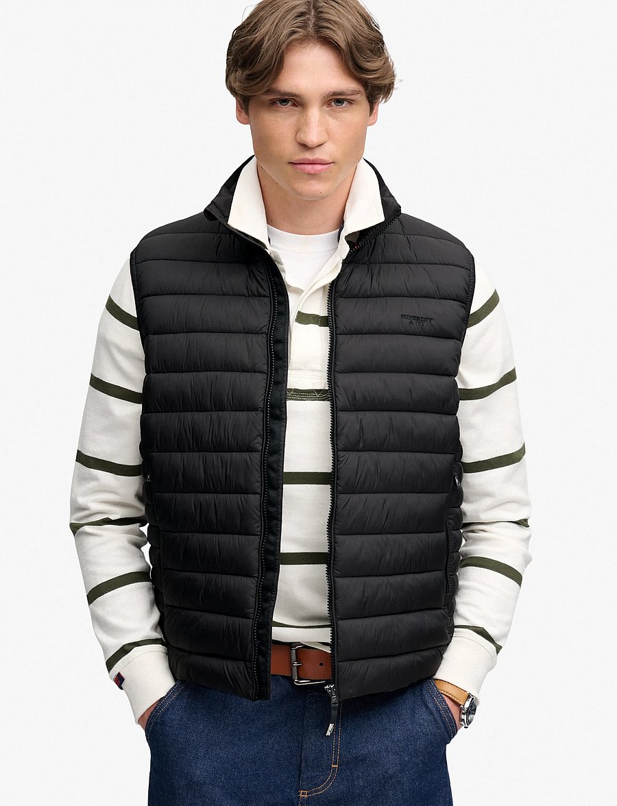 Superdry Sport - FUJI LITE PADDED GILET - outdoor - black - 0