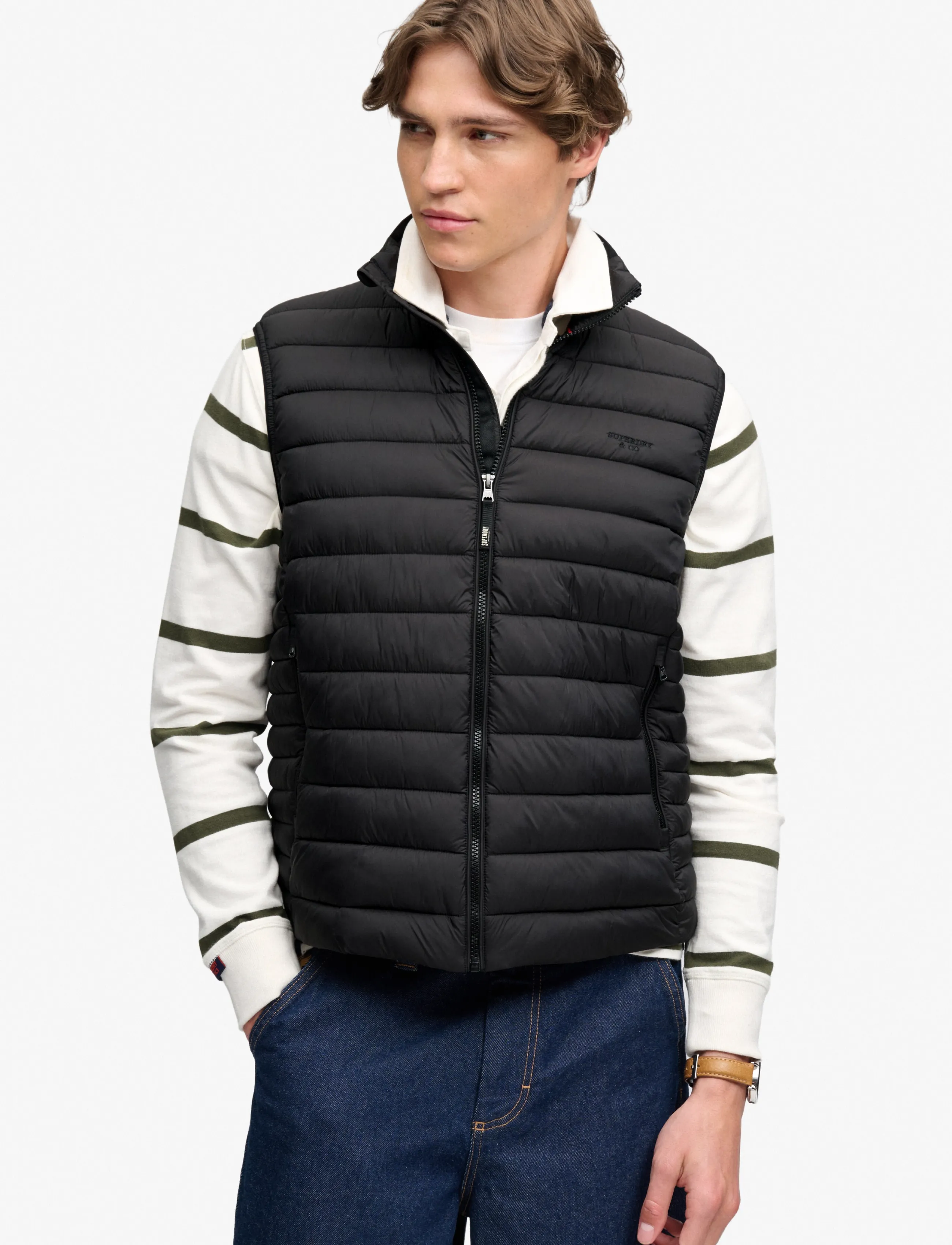 Superdry Sport - FUJI LITE PADDED GILET - outdoor - black - 5