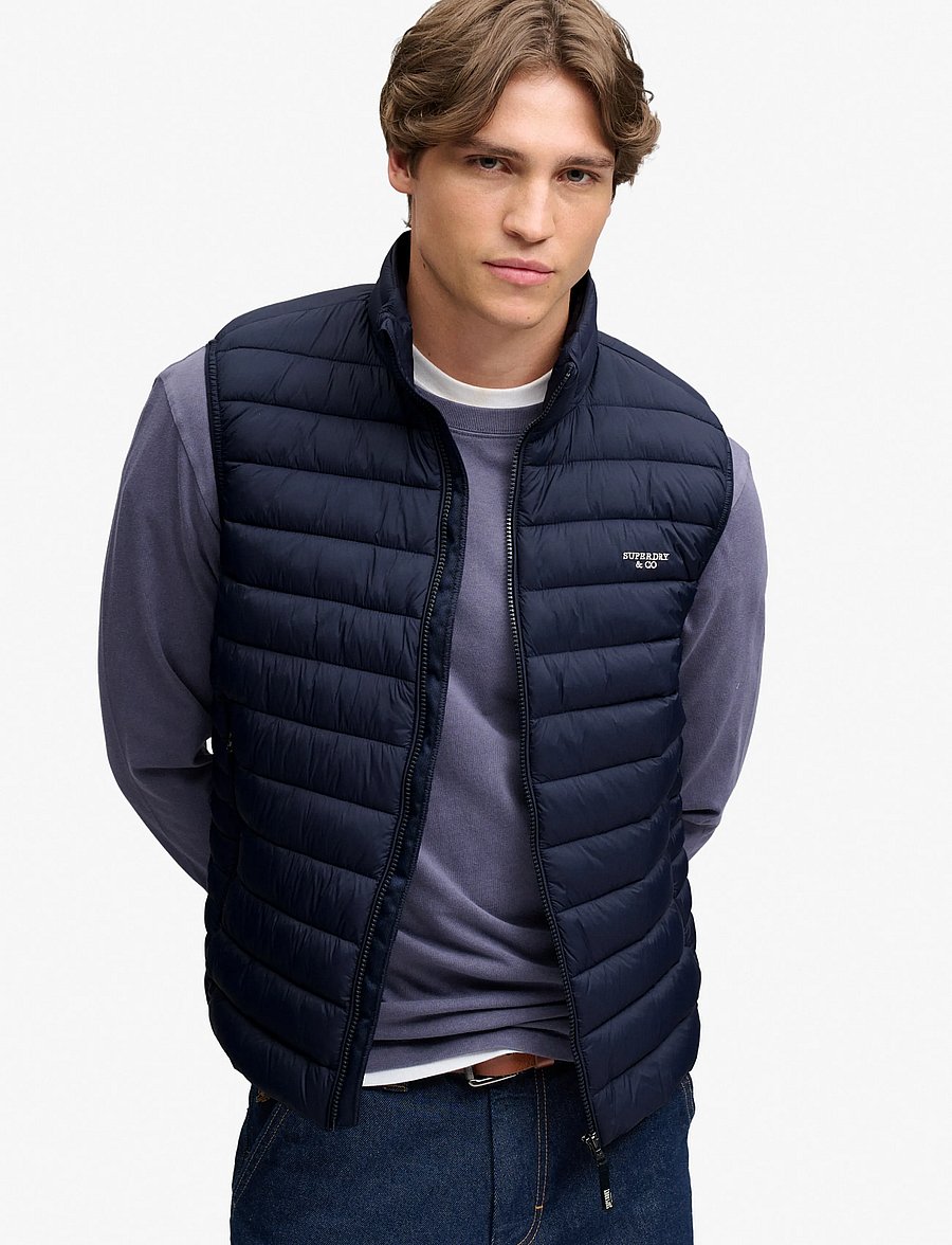 Superdry Sport - FUJI LITE PADDED GILET - vests - eclipse navy - 0