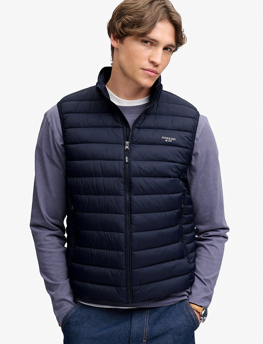 Superdry Sport - FUJI LITE PADDED GILET - vests - eclipse navy - 5