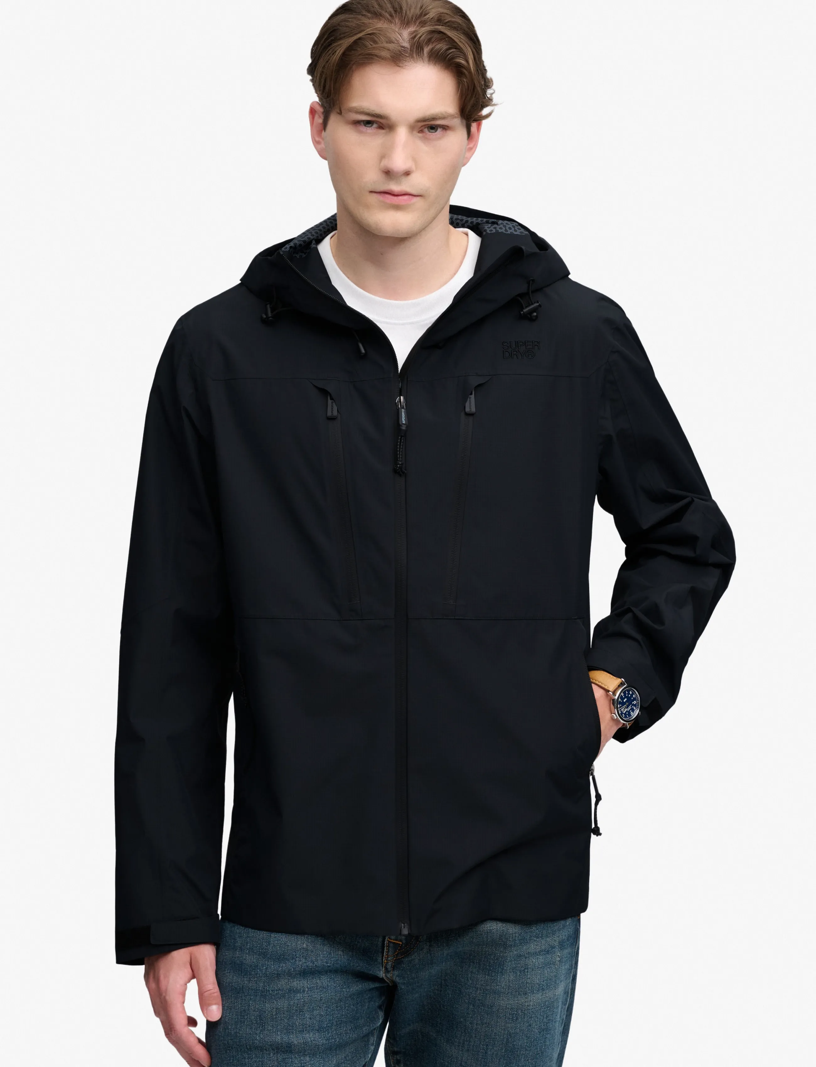 Superdry Sport WATERPROOF TECH JACKET - Rainwear - BLUE GRAPHITE / navy
