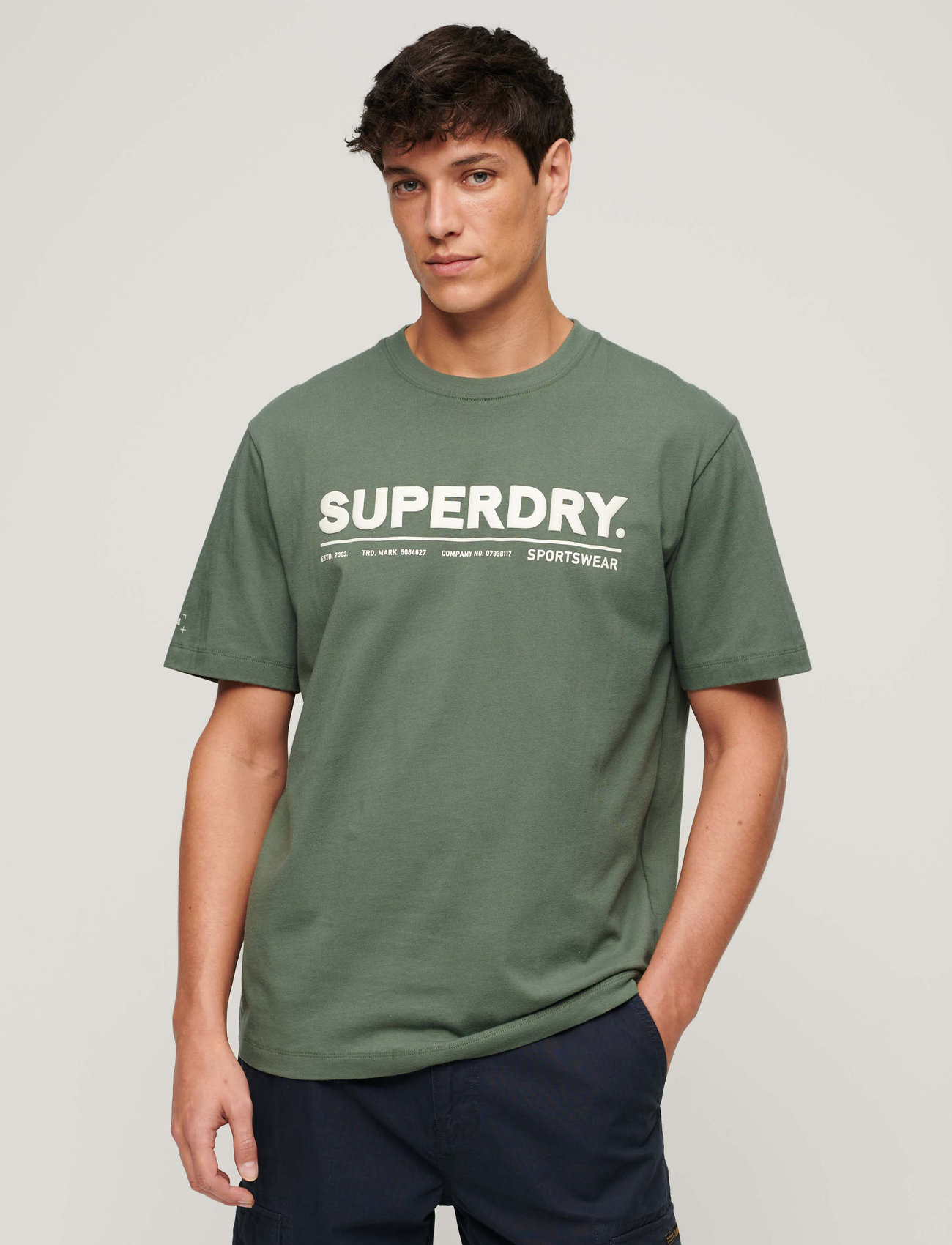 Superdry Sport - UTILITY SPORT LOGO LOOSE TEE - t-shirts - laurel khaki - 1