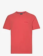 OVERDYED LOGO LOOSE TEE - HOT CORAL