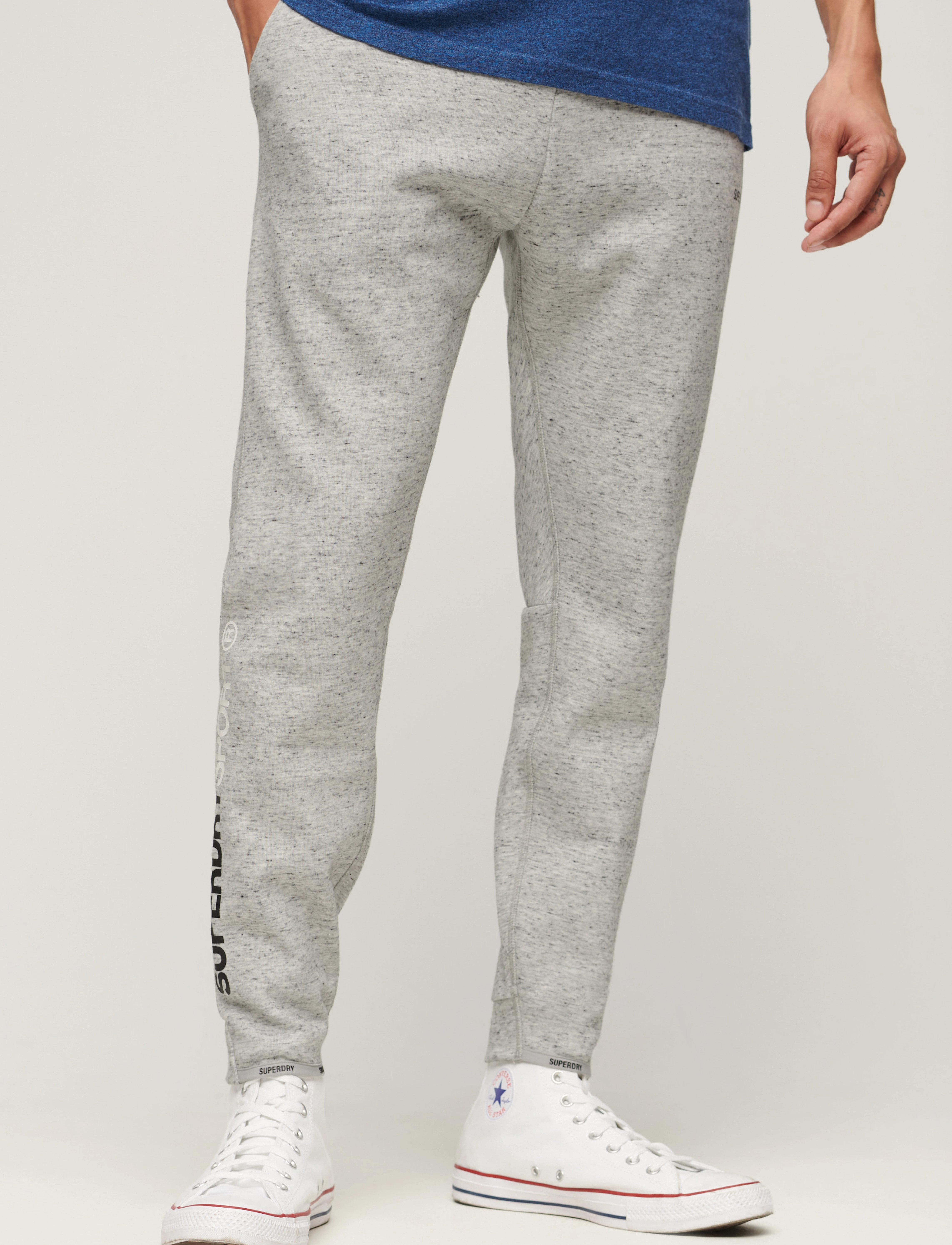 Superdry Sport - SPORT TECH LOGO TAPERED JOGGER - athletic grey marl - 4