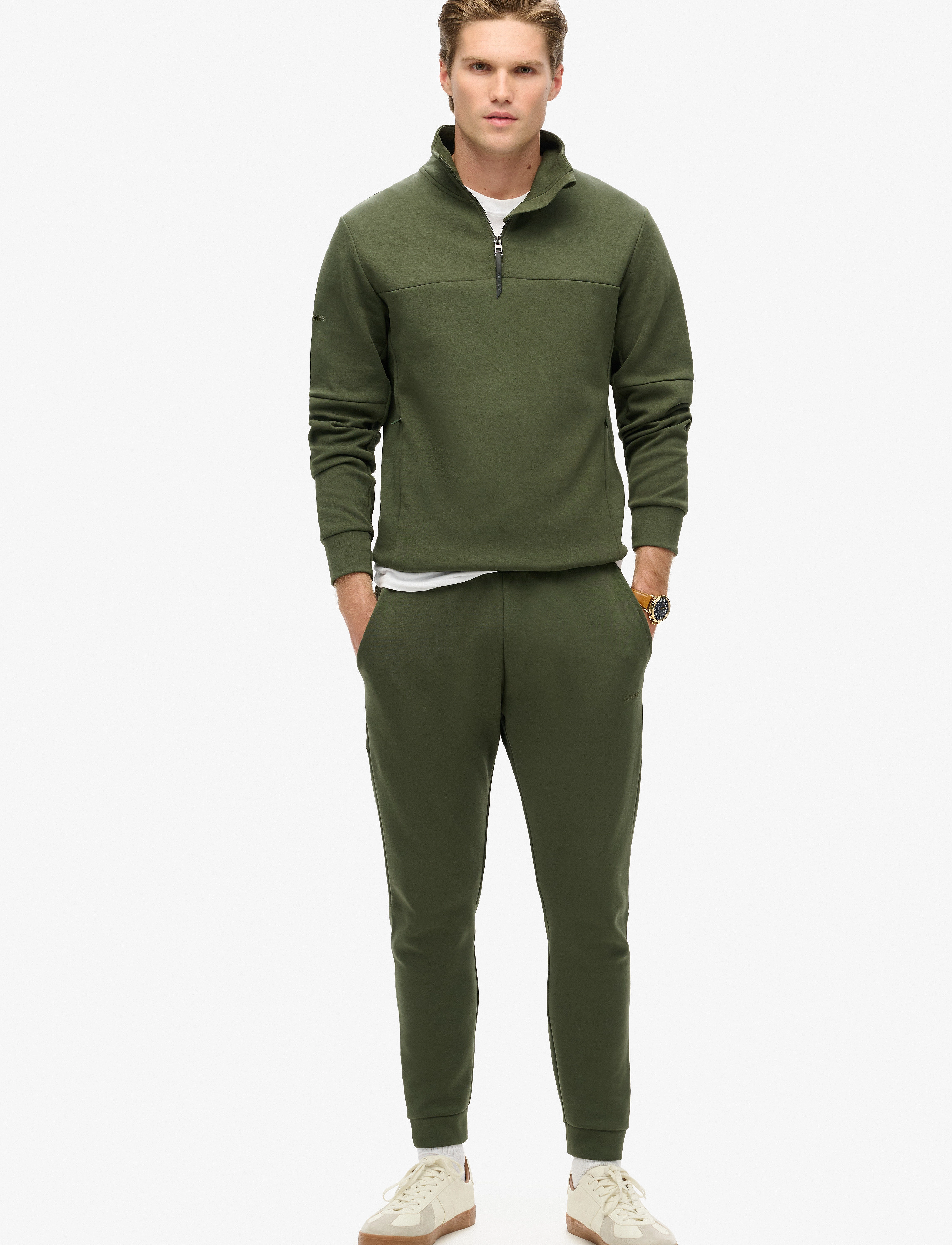 Superdry Sport Tech Tapered Jogger, S, Pants, Grün - Sweatpants, Männerswear