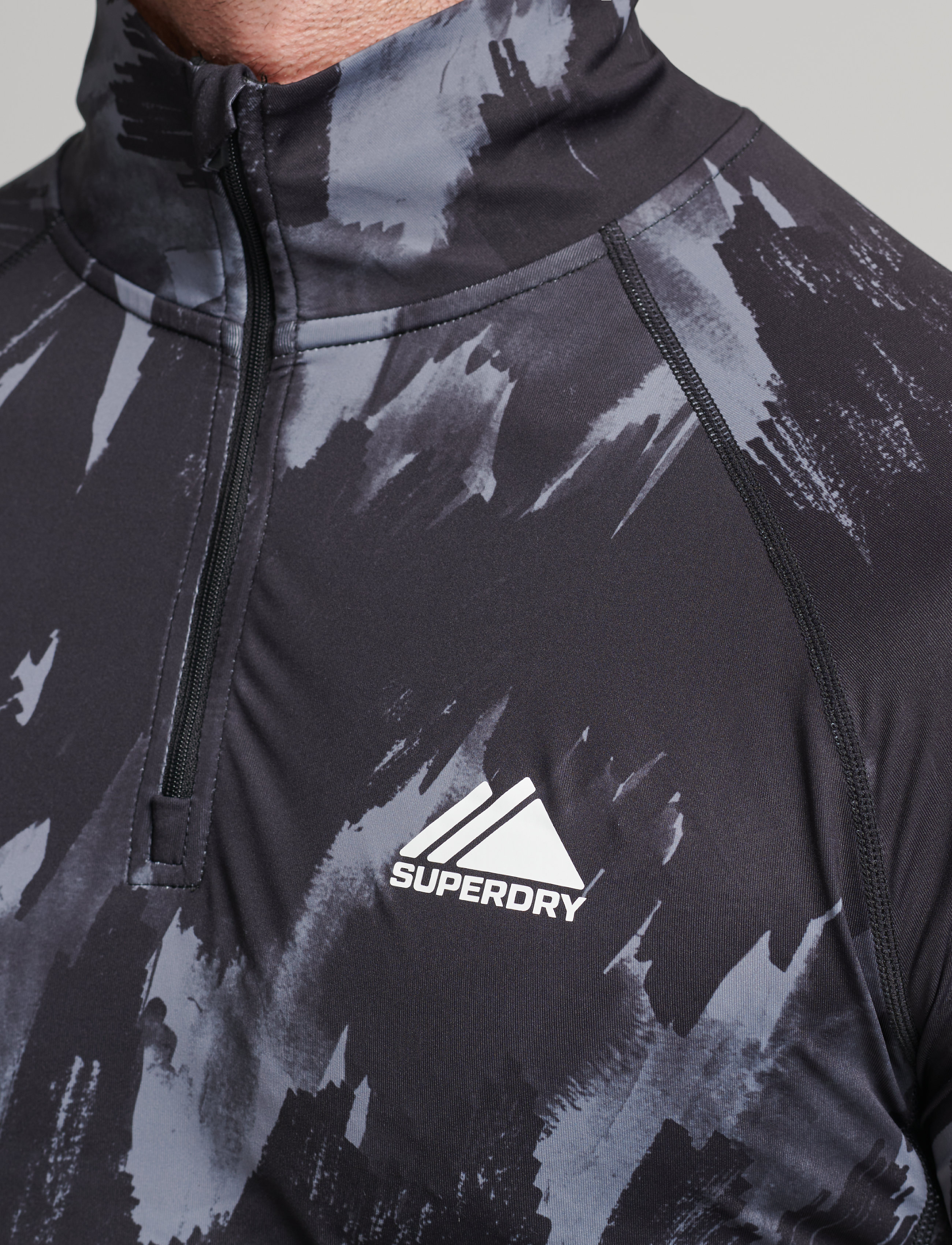 Superdry Sport - HALF ZIP BASE LAYER - brush camo dark large - 4