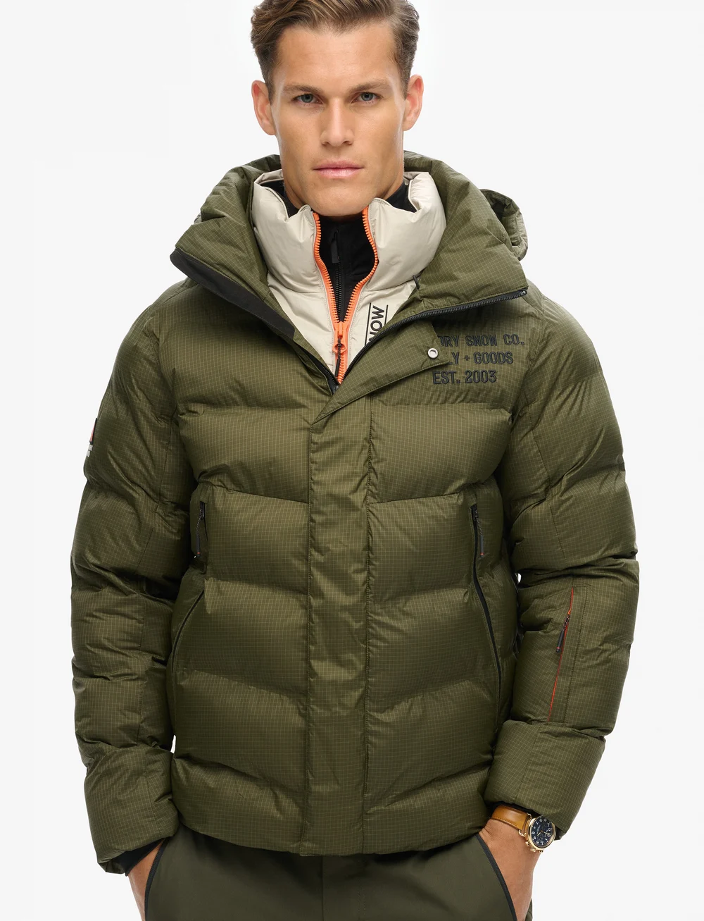 Superdry Sport - SKI SPORT PUFFER JACKET - skidjackor - army khaki - 0
