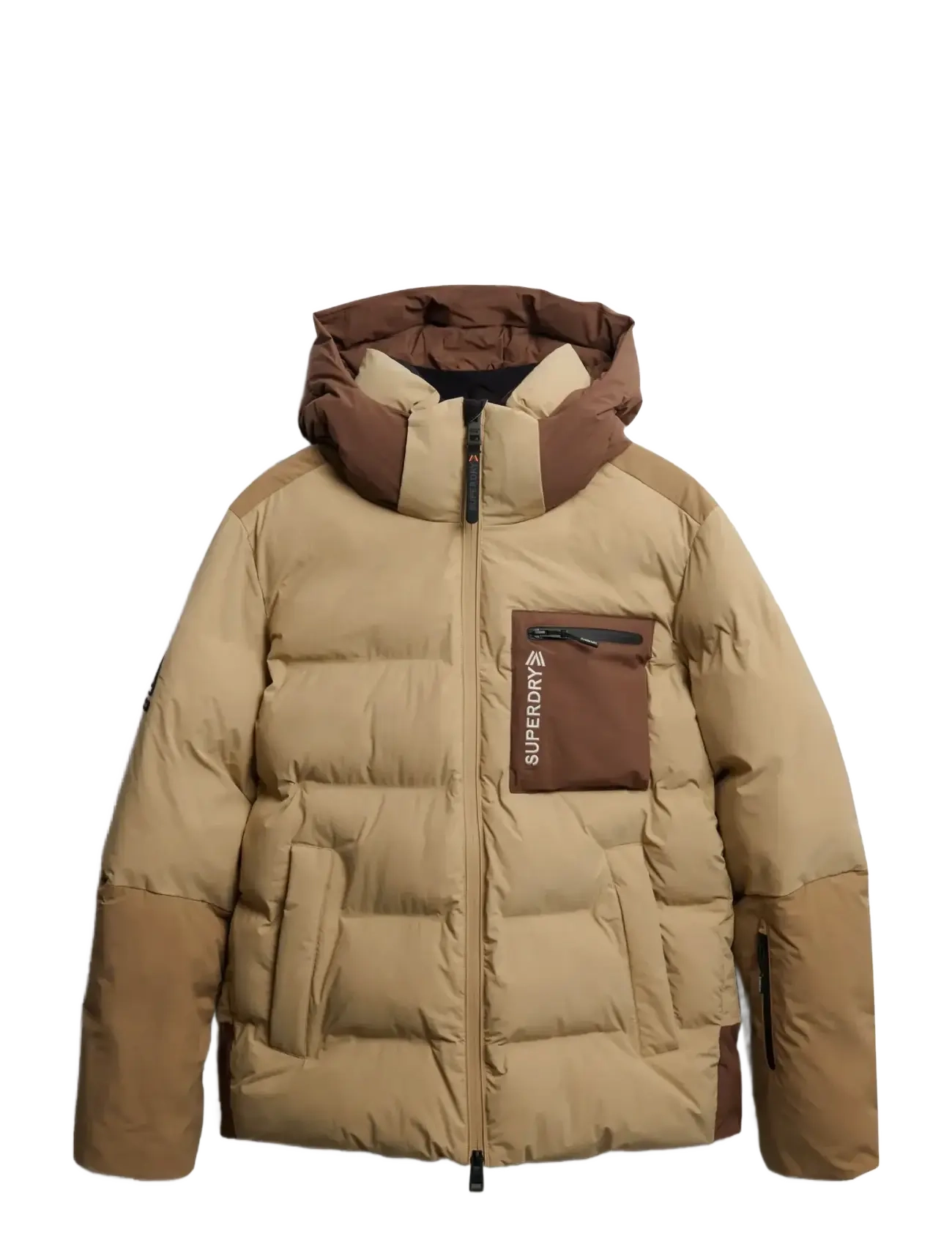 SUPERDRY SPORT Ski Sport Gefüttert Block Jacke Beige - S - Herren