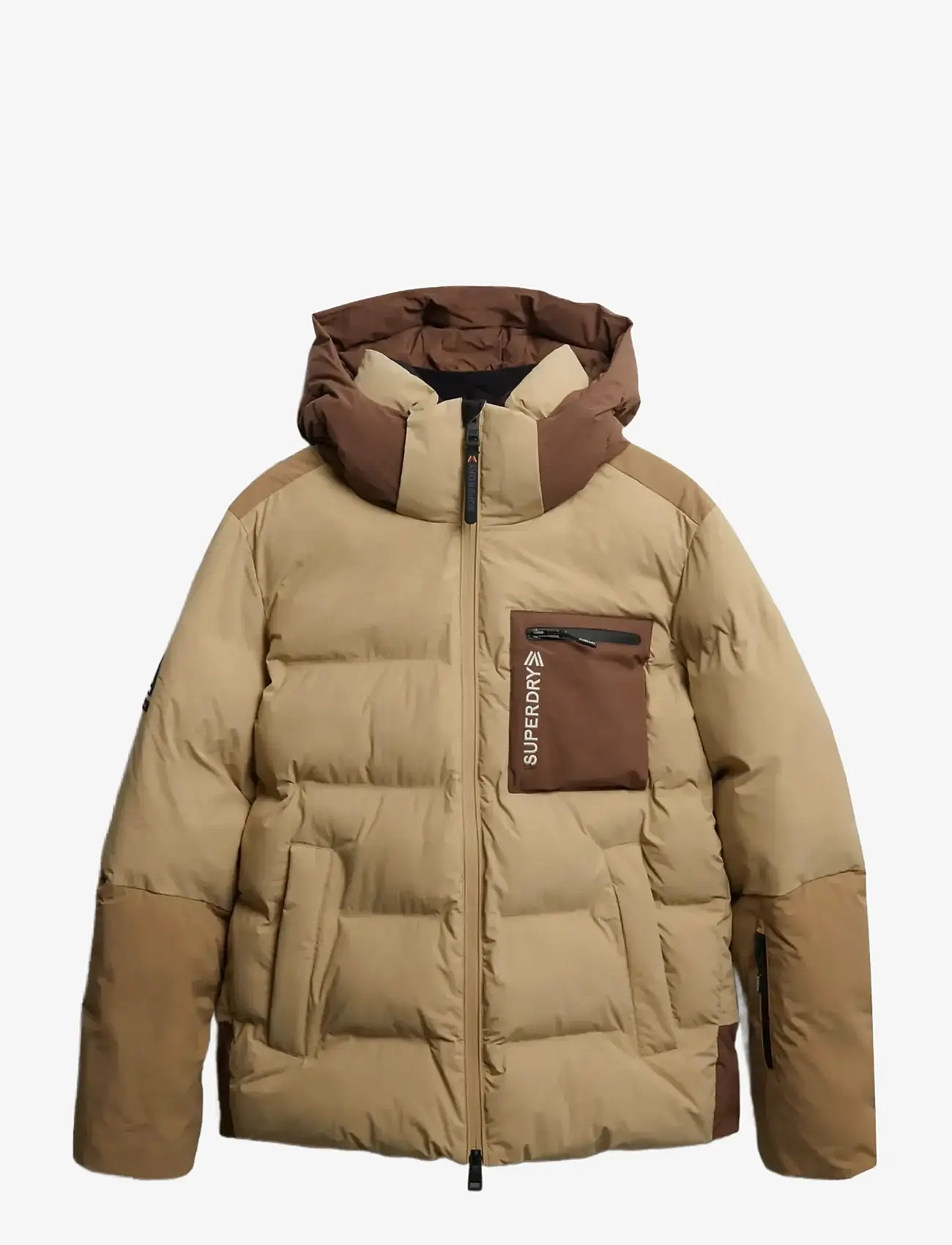 Superdry Sport - SKI SPORTS PADDED BLOCK JACKET - ski jackets - buckwheat beige - 1