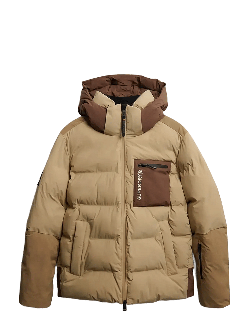 Superdry Sport - SKI SPORTS PADDED BLOCK JACKET - skijakker - buckwheat beige - 1