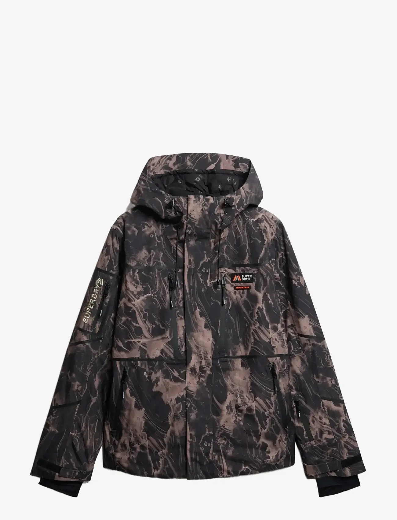 Superdry Sport - HOODED SKI SHELL JACKET - skijakker - woodgrain print - 1