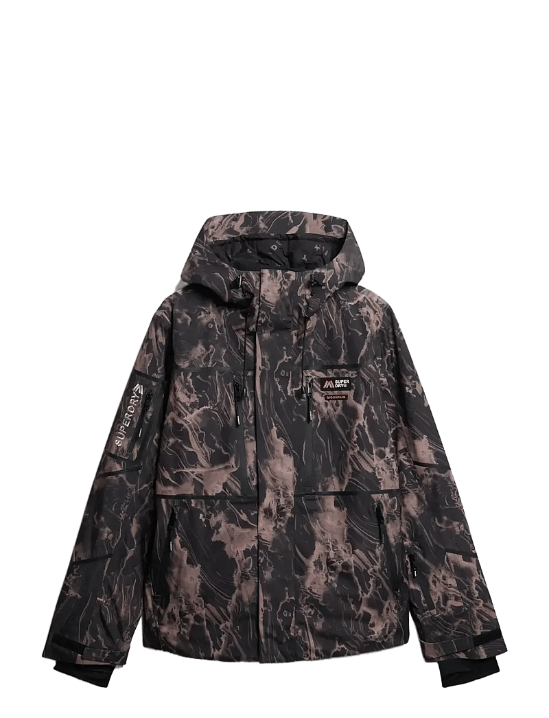 Superdry Sport - HOODED SKI SHELL JACKET - vestes de ski - woodgrain print - 1