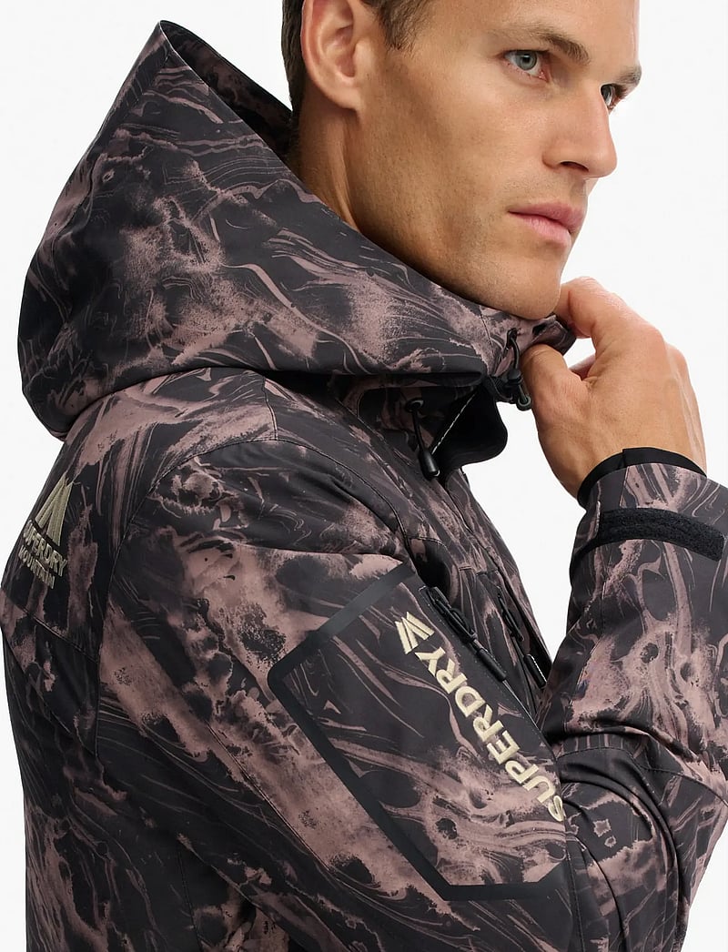 Superdry Sport - HOODED SKI SHELL JACKET - vestes de ski - woodgrain print - 4