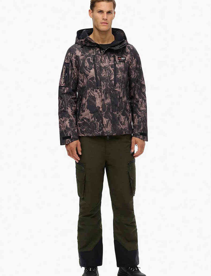 Superdry Sport - HOODED SKI SHELL JACKET - skijakker - woodgrain print - 5