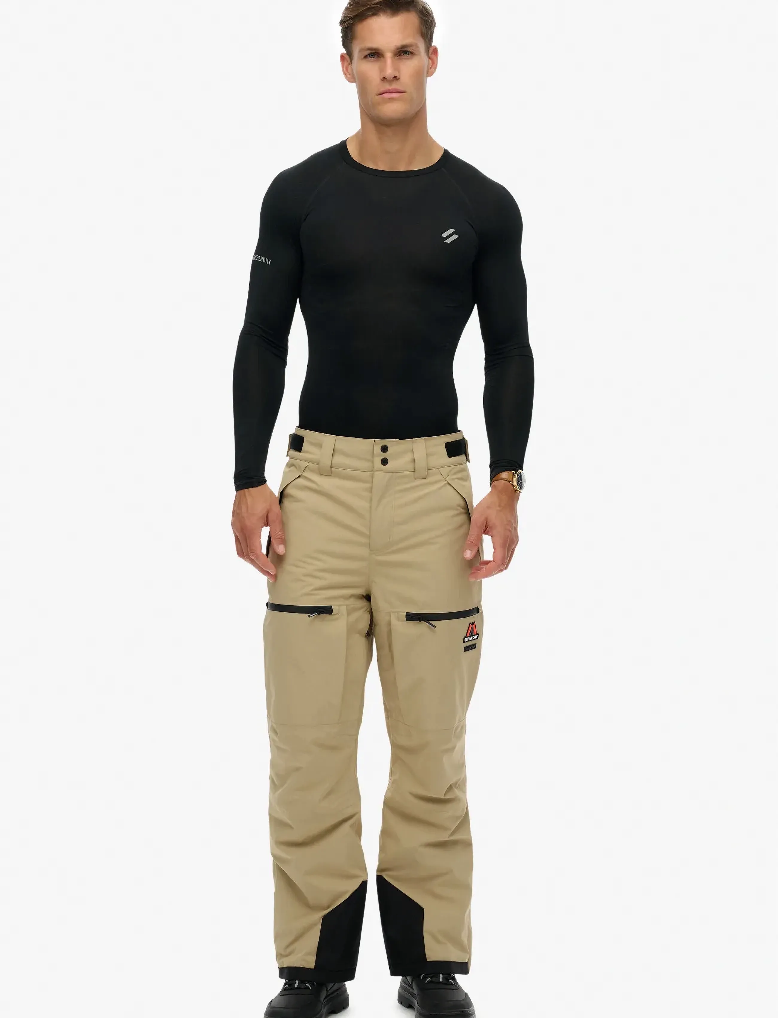 Superdry Sport Ski Shell Pant, L, Oberbekleidung, Beige - Outdoor Pants, Männerswear