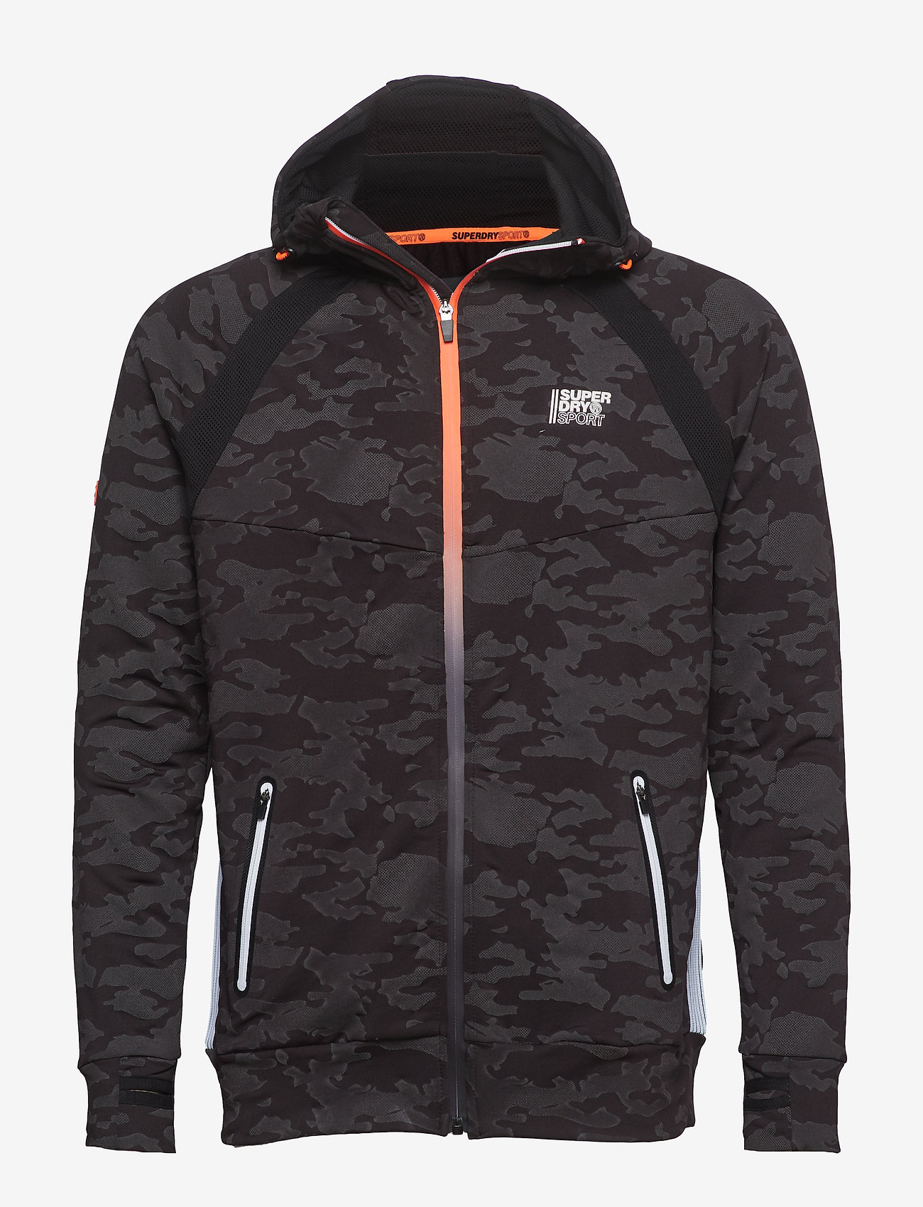 Superdry Sport - ACTIVE TRAINING ZIPHOOD - black reflective camo - 0
