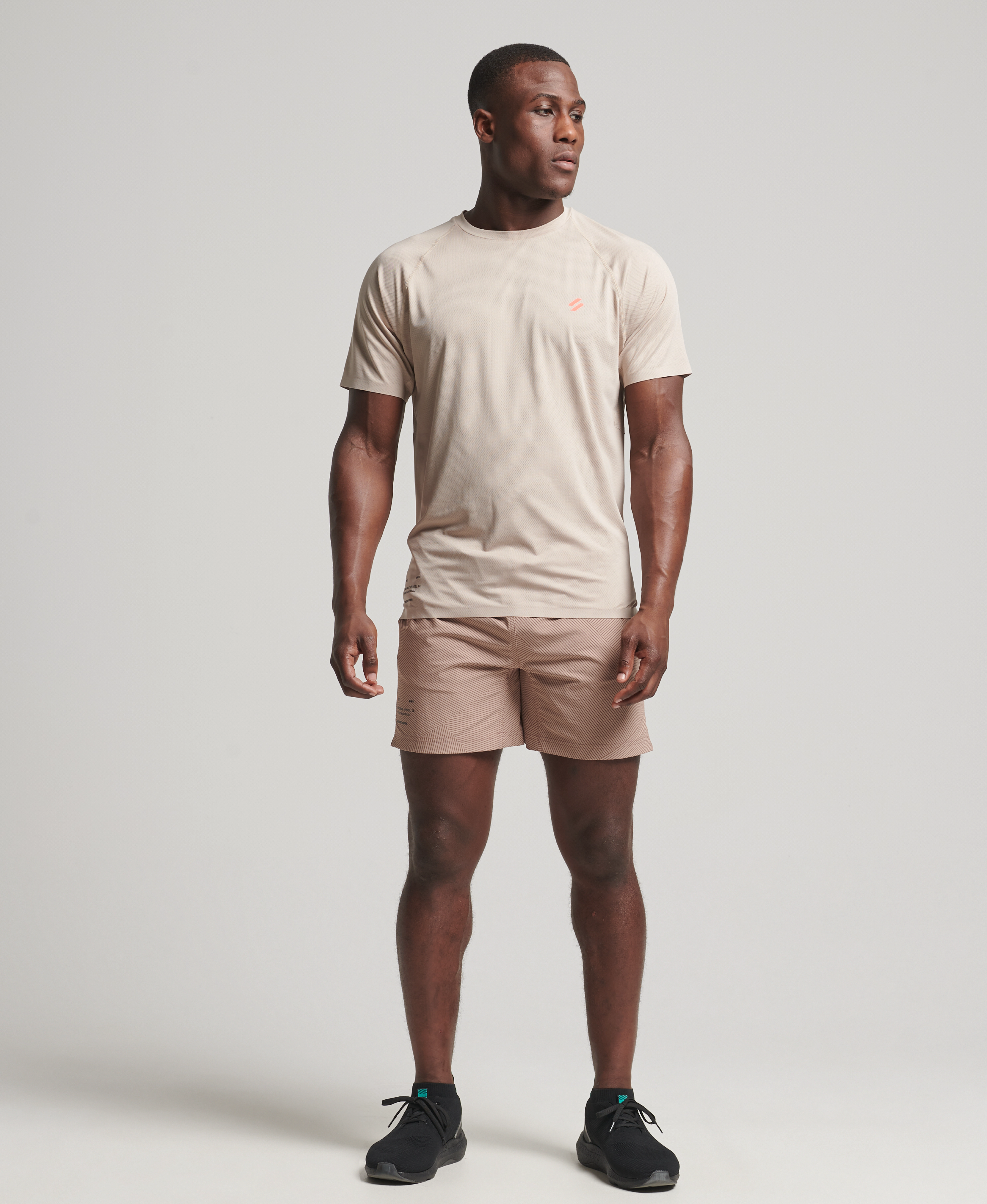 Superdry Sport - CORE MULTI SPORT SHORTS - dark taupe spliced stripe - 4