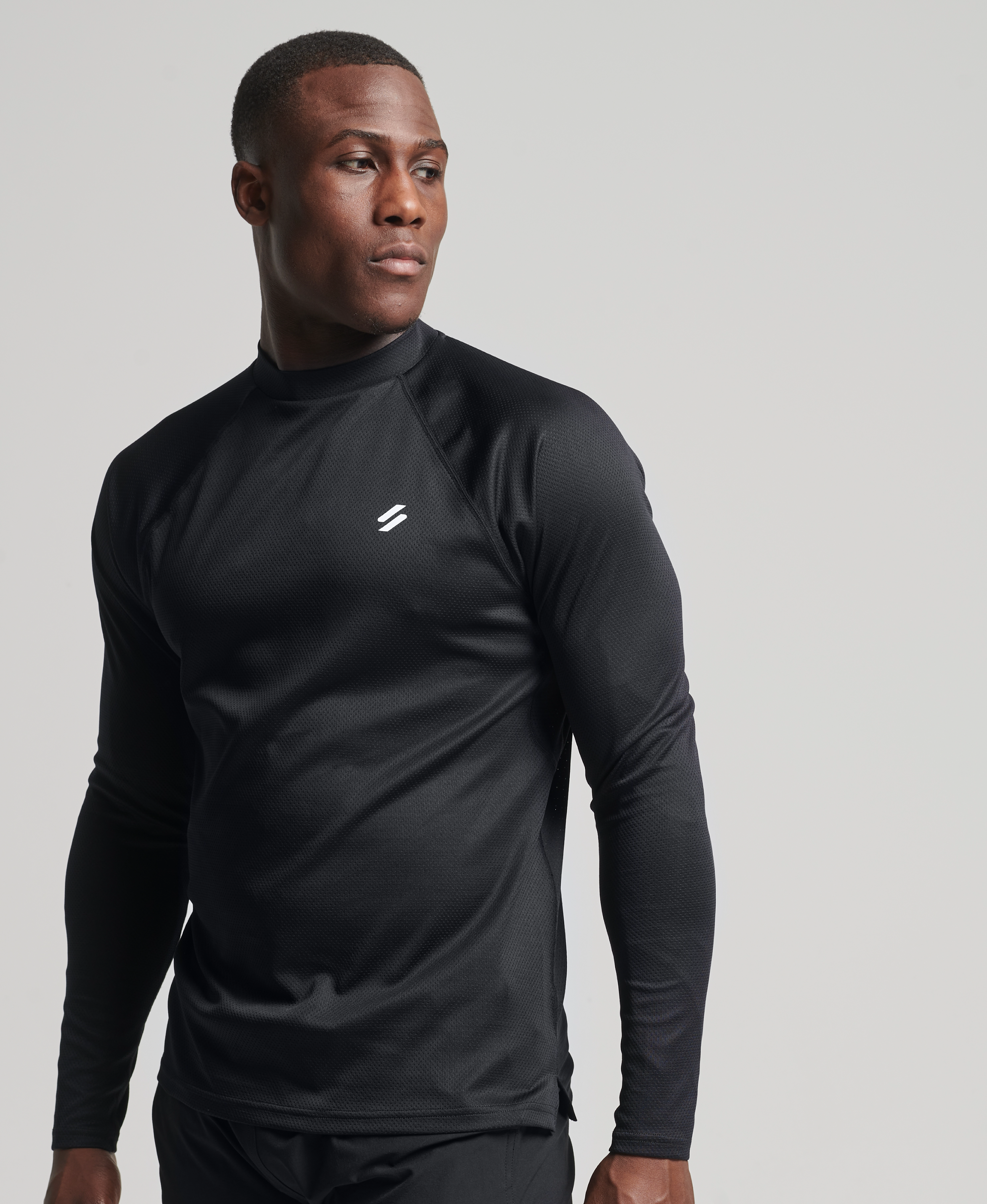 Superdry Sport - TRAIN MOCK NECK TOP - black - 2