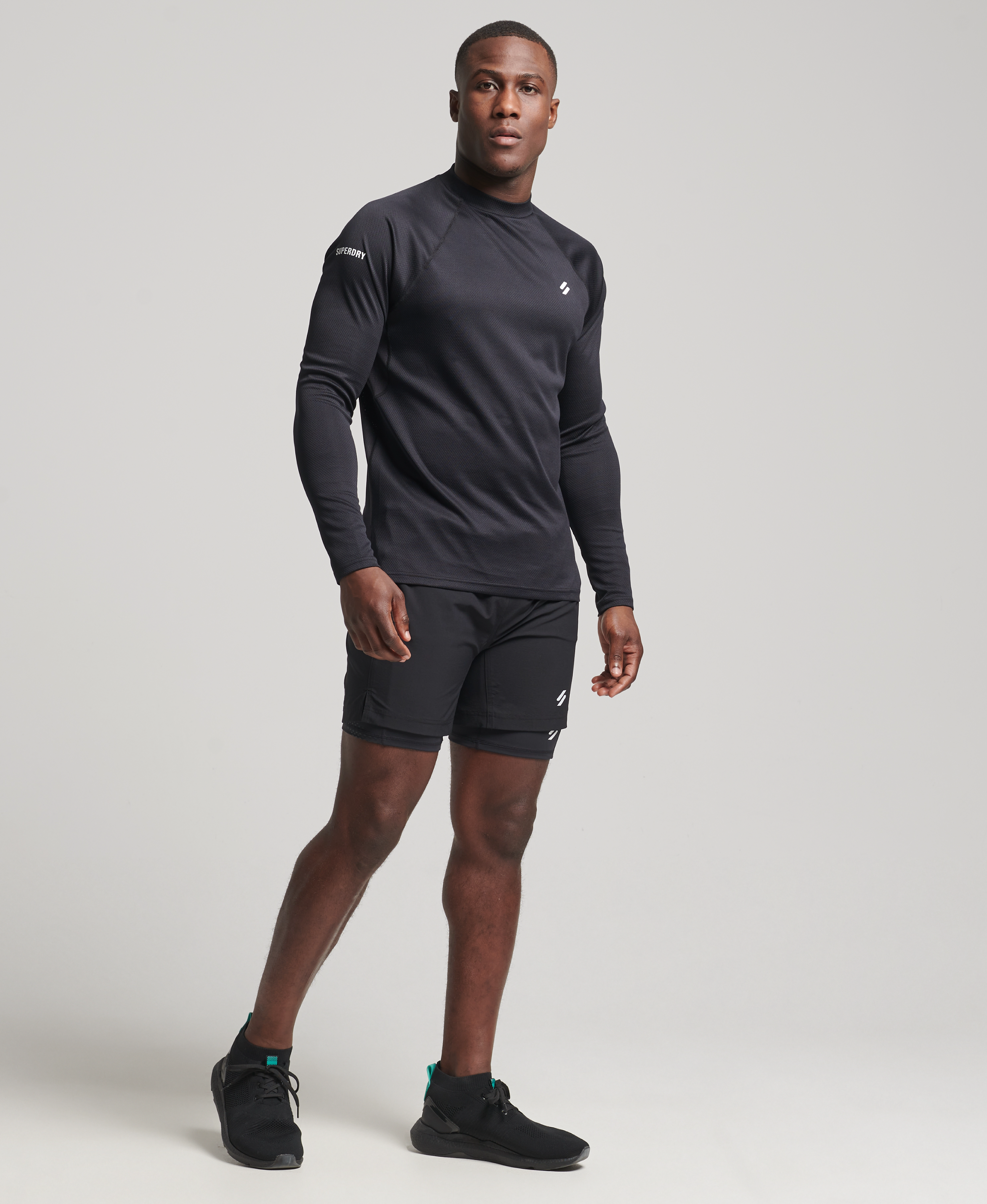 Superdry Sport - TRAIN MOCK NECK TOP - black - 3