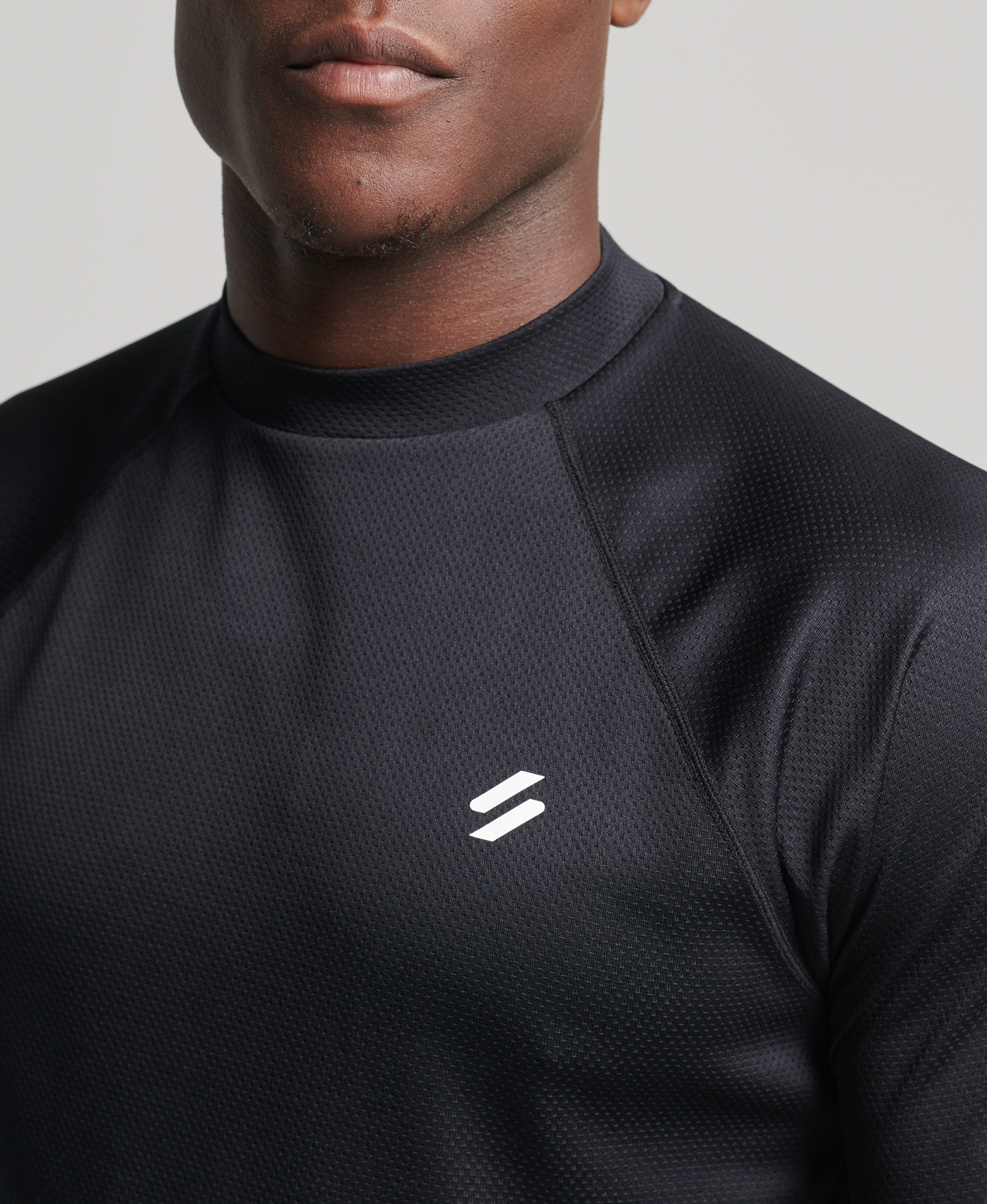 Superdry Sport - TRAIN MOCK NECK TOP - black - 4