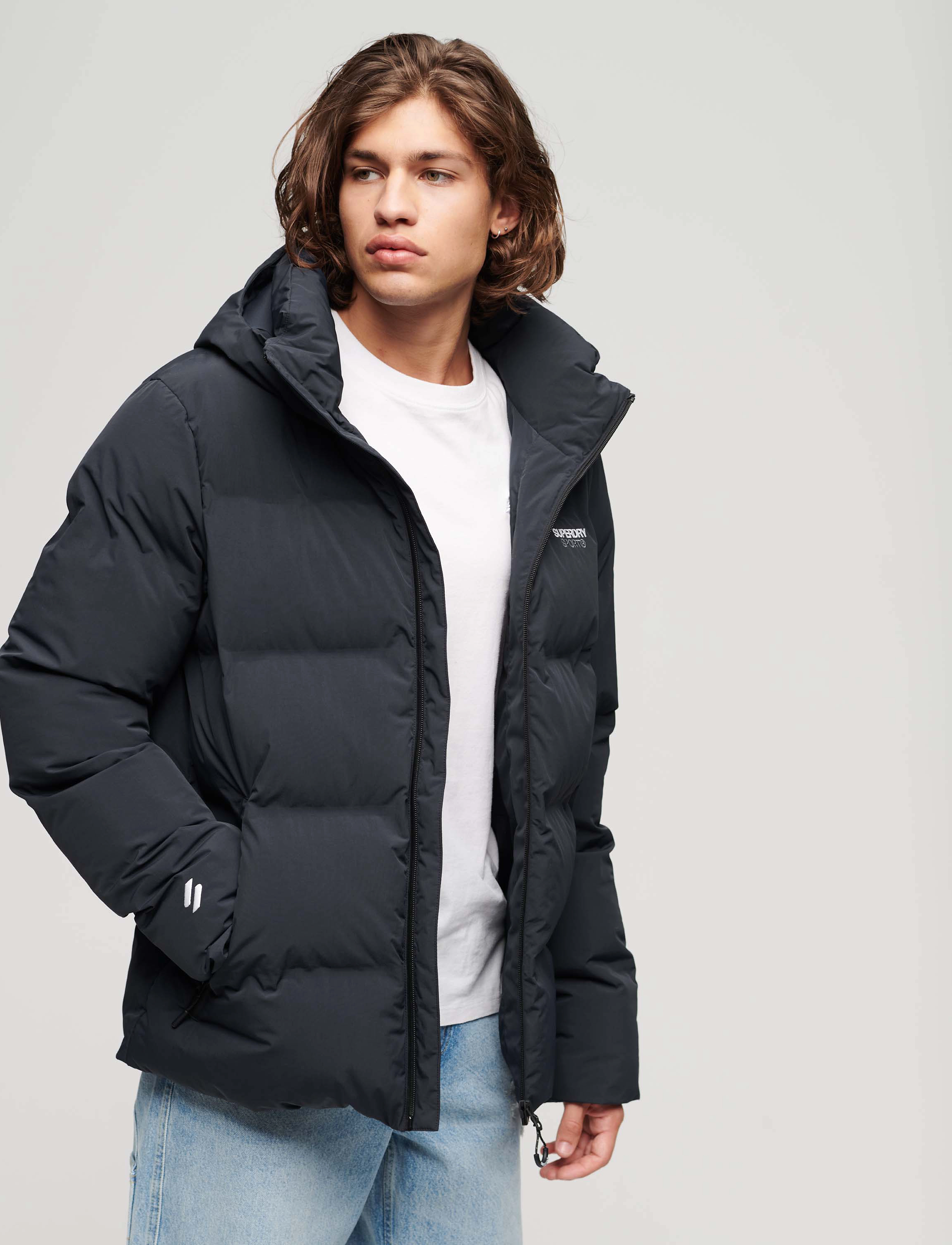 Superdry Sport - HOODED BOXY PUFFER JACKET - eclipse navy - 2