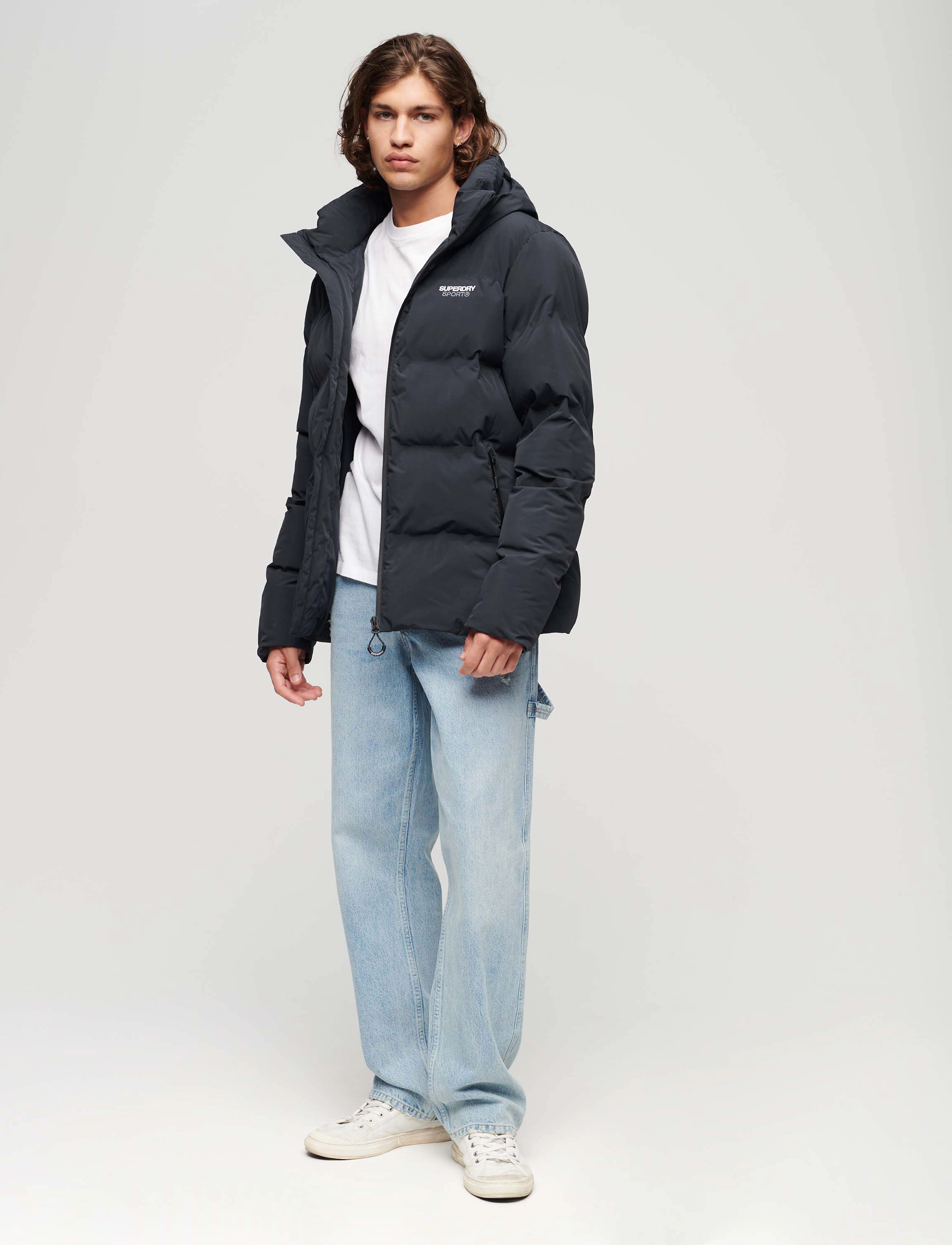 Superdry Sport - HOODED BOXY PUFFER JACKET - eclipse navy - 3