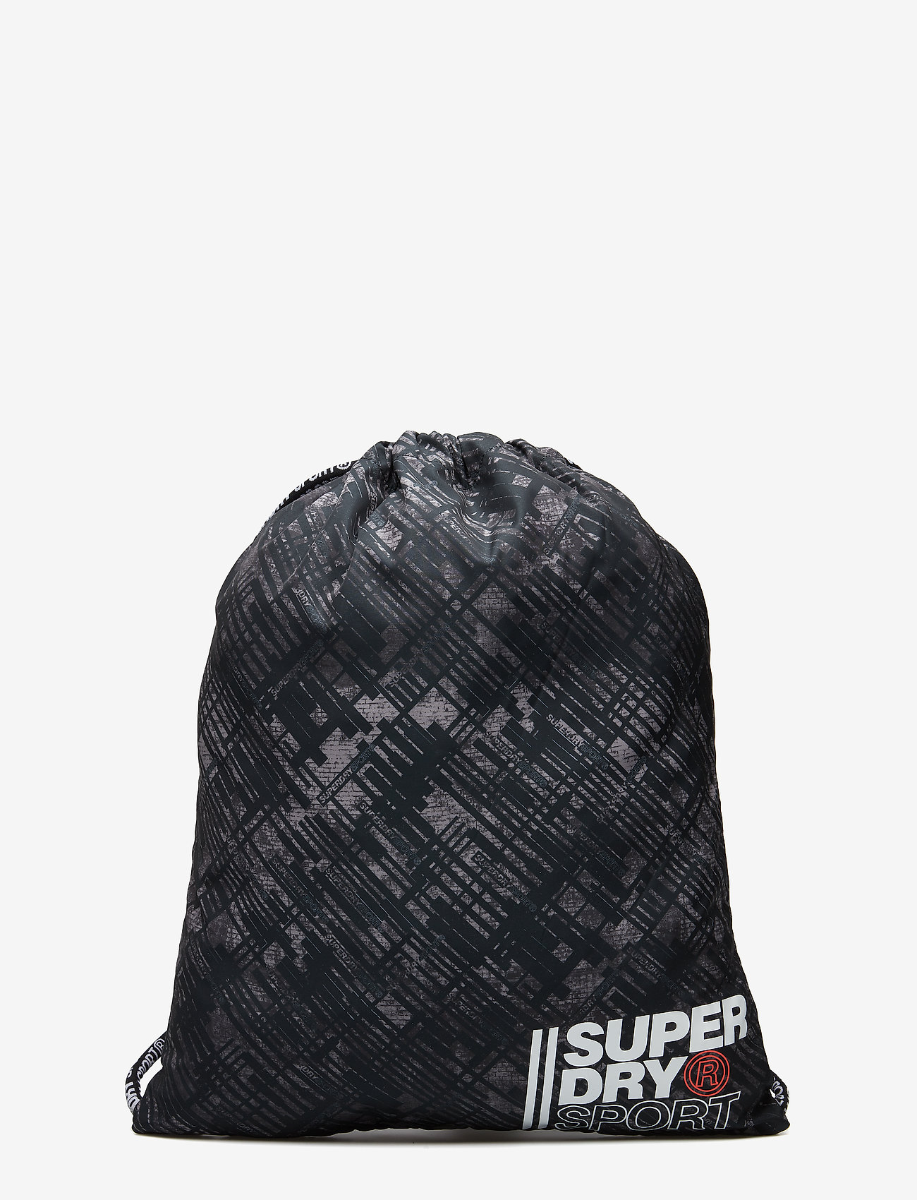Superdry Sport - SPORT DRAWSTRING BAG - black grid - 0