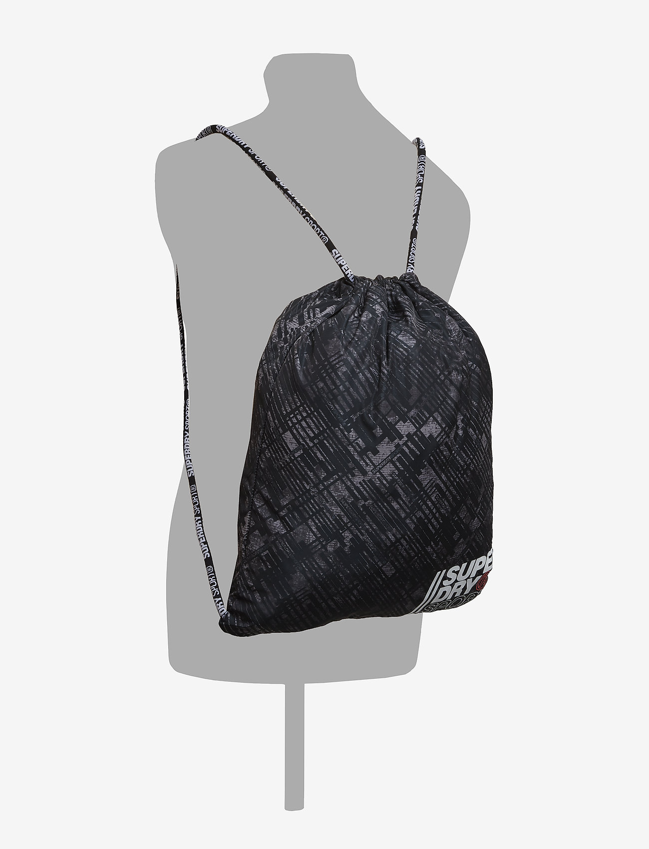 Superdry Sport - SPORT DRAWSTRING BAG - black grid - 5