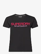 SPORTSWEAR LOGO FITTED TEE - BLACK