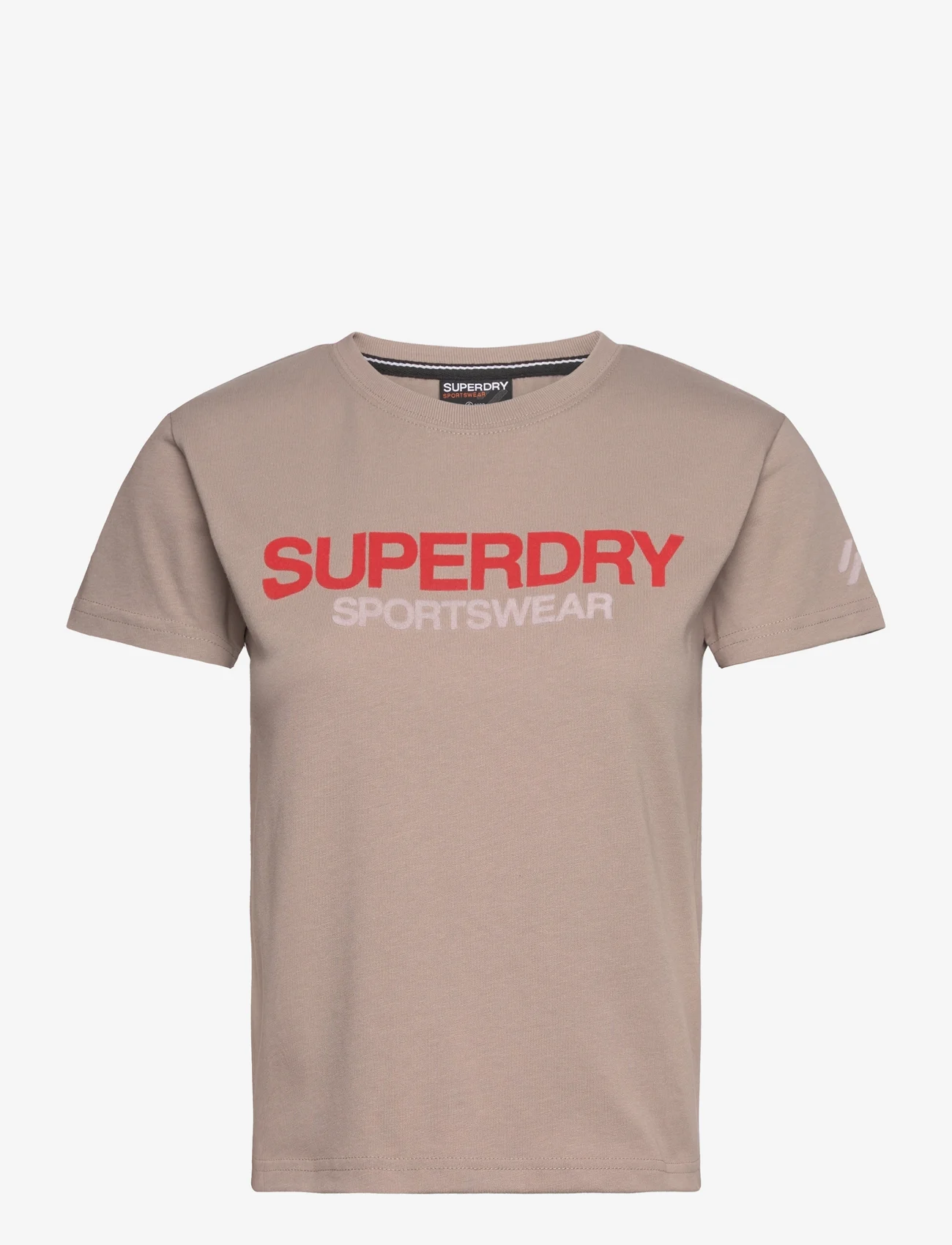 Superdry Sport - SPORTSWEAR LOGO FITTED TEE - t-shirts - deep beige - 0