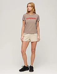 Superdry Sport - SPORTSWEAR LOGO FITTED TEE - t-shirts - deep beige - 3
