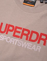 Superdry Sport - SPORTSWEAR LOGO FITTED TEE - zemākās cenas - deep beige - 4