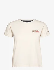 Superdry Sport - SPORTSWEAR LOGO FITTED TEE - t-shirts - rice white - 0