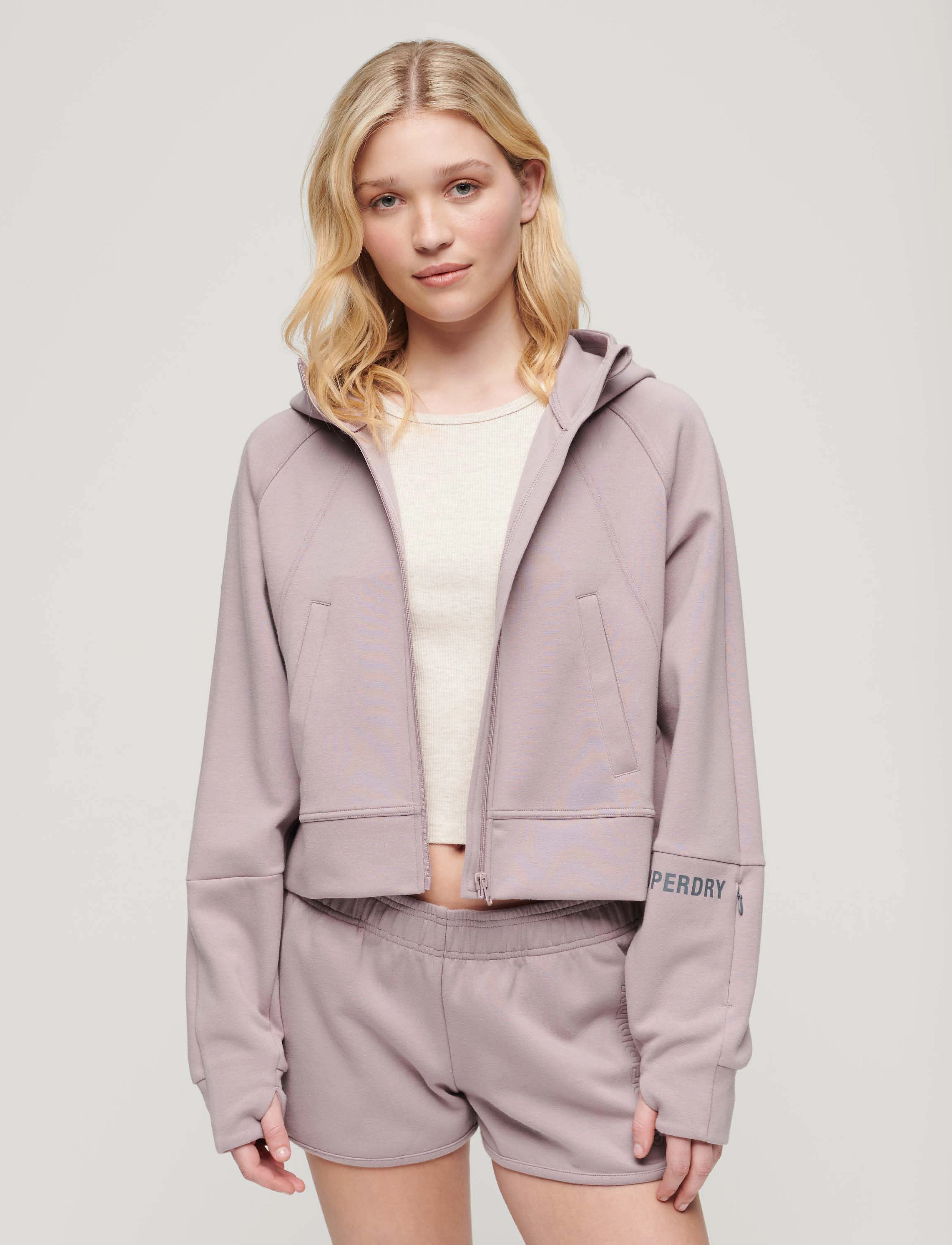 Superdry Sport - SPORT TECH RELAXED ZIPHOOD - quail purple - 2