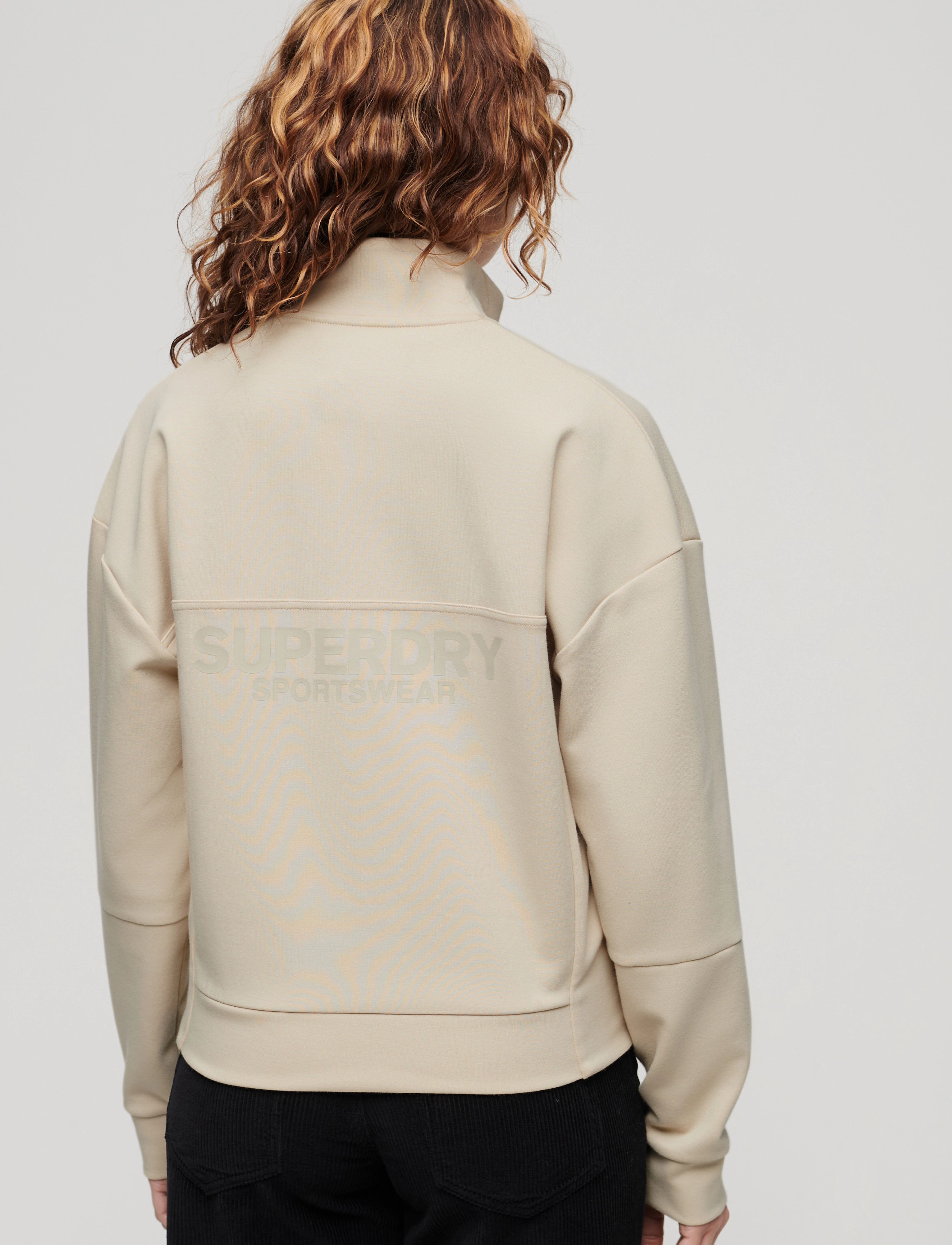 Superdry Sport - SPORT TECH RELAXED HALF ZIP - pelican beige - 3