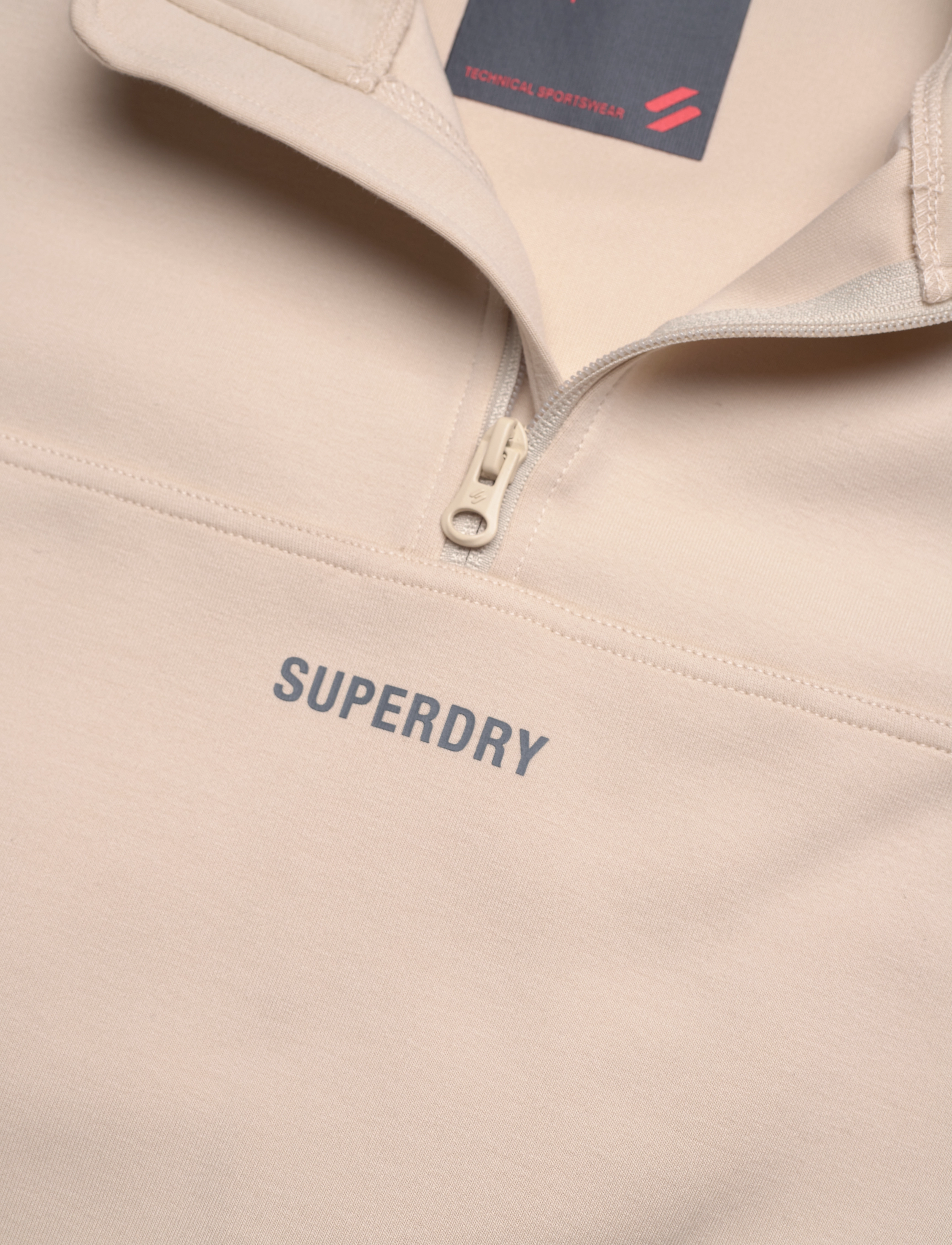 Superdry Sport - SPORT TECH RELAXED HALF ZIP - pelican beige - 5