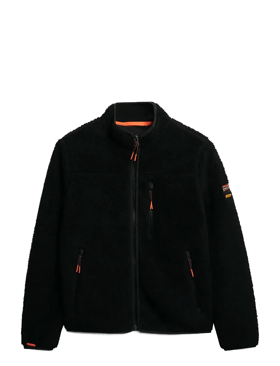Superdry Sport - OUTDOOR FULL ZIP FLEECE - oberteile - black/black - 1