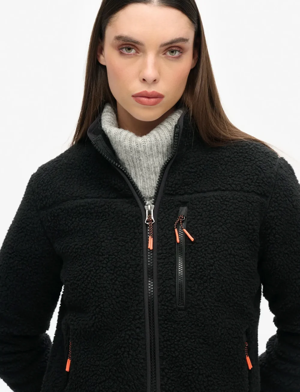 Superdry Sport - OUTDOOR FULL ZIP FLEECE - fleece & midlayer - black/black - 2