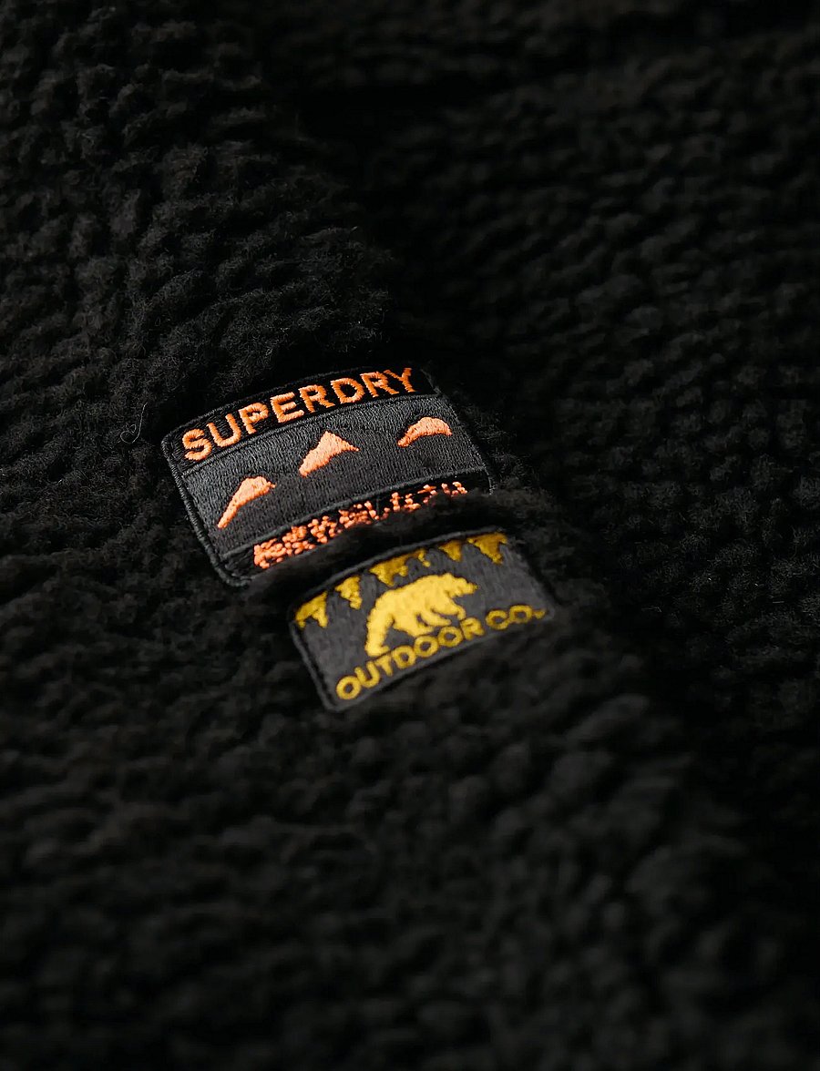 Superdry Sport - OUTDOOR FULL ZIP FLEECE - oberteile - black/black - 5