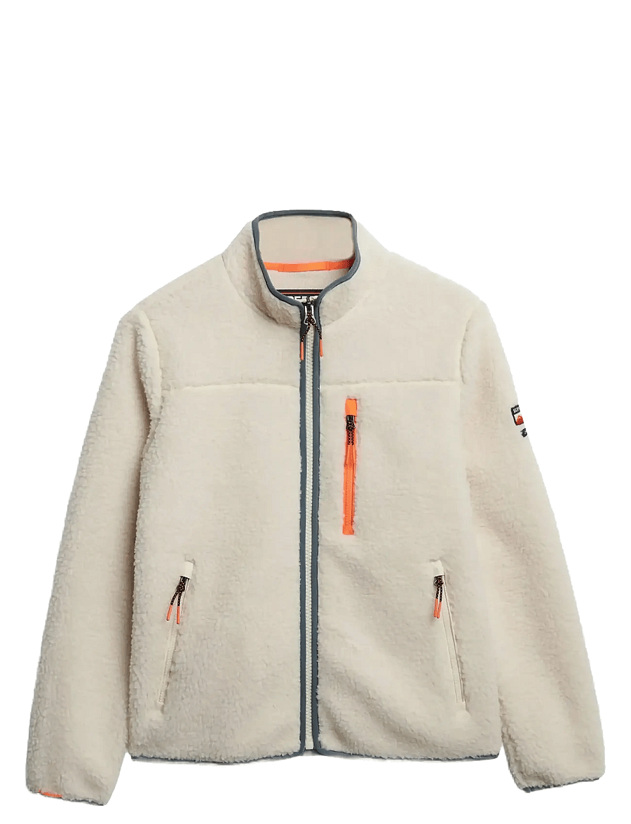 Superdry Sport - OUTDOOR FULL ZIP FLEECE - yläosat - ecru - 1