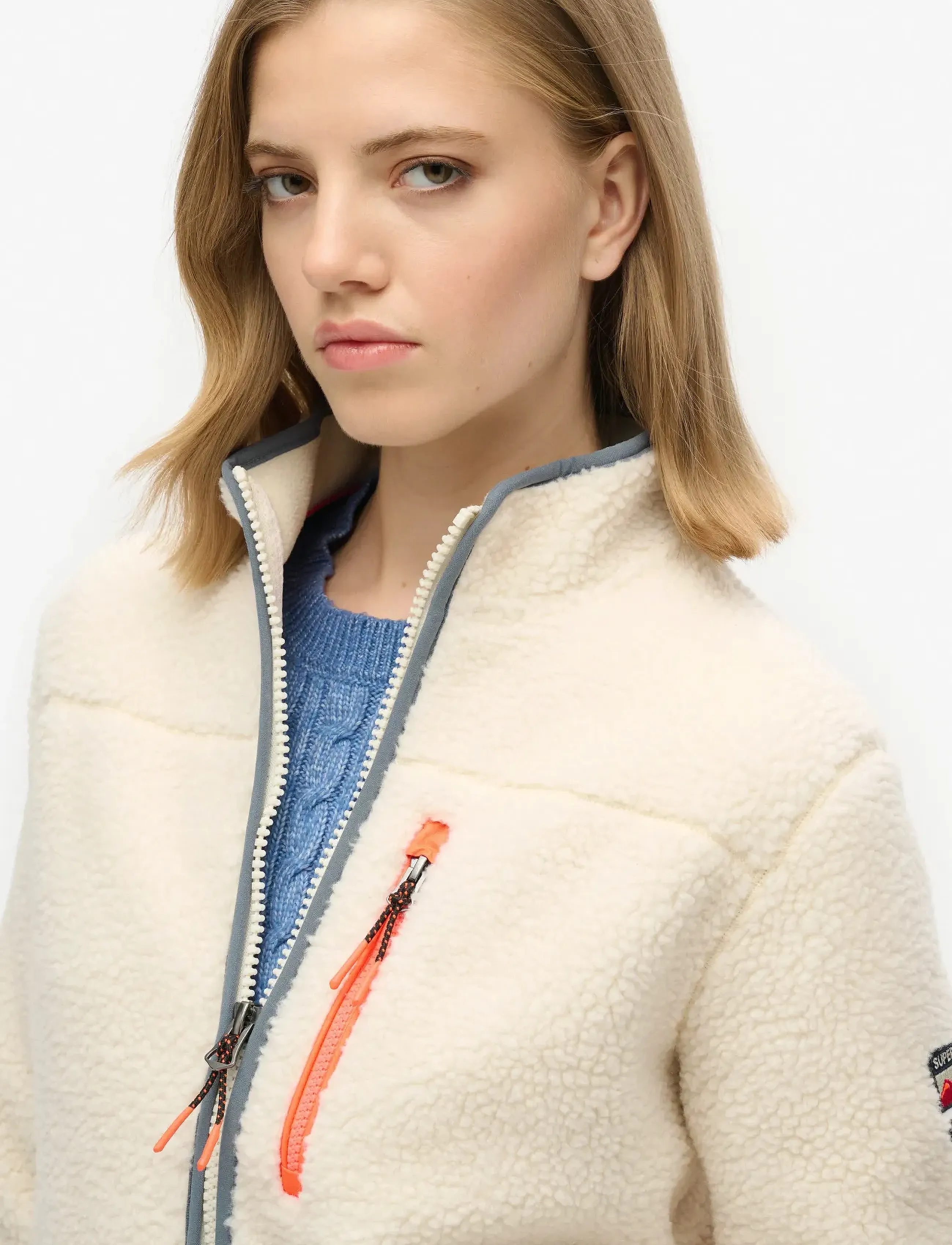 Superdry Sport - OUTDOOR FULL ZIP FLEECE - yläosat - ecru - 5