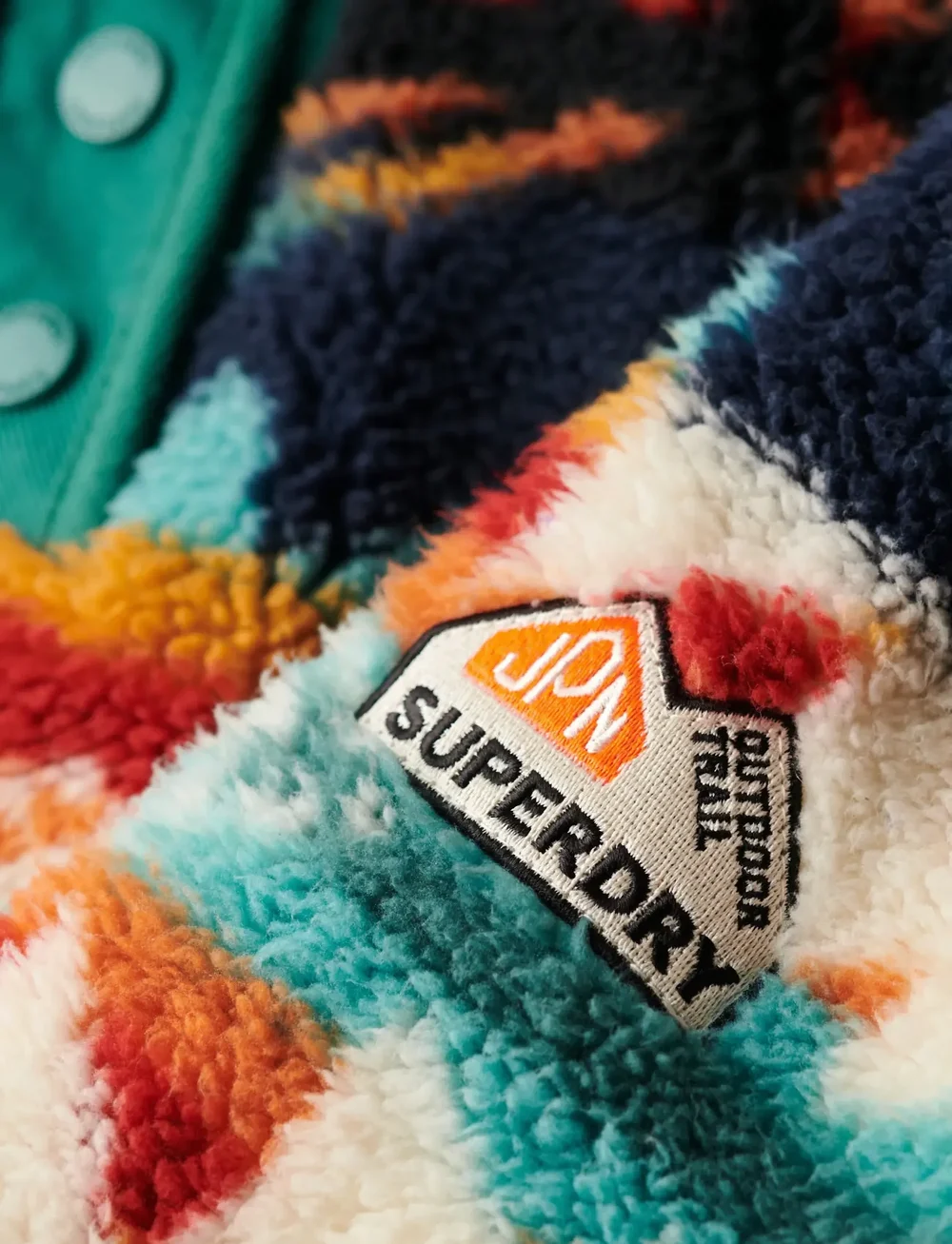 Superdry Sport - SUPER SOFT PRINTED HENLEY - fleece og mellemlag - nava quilt print - 2