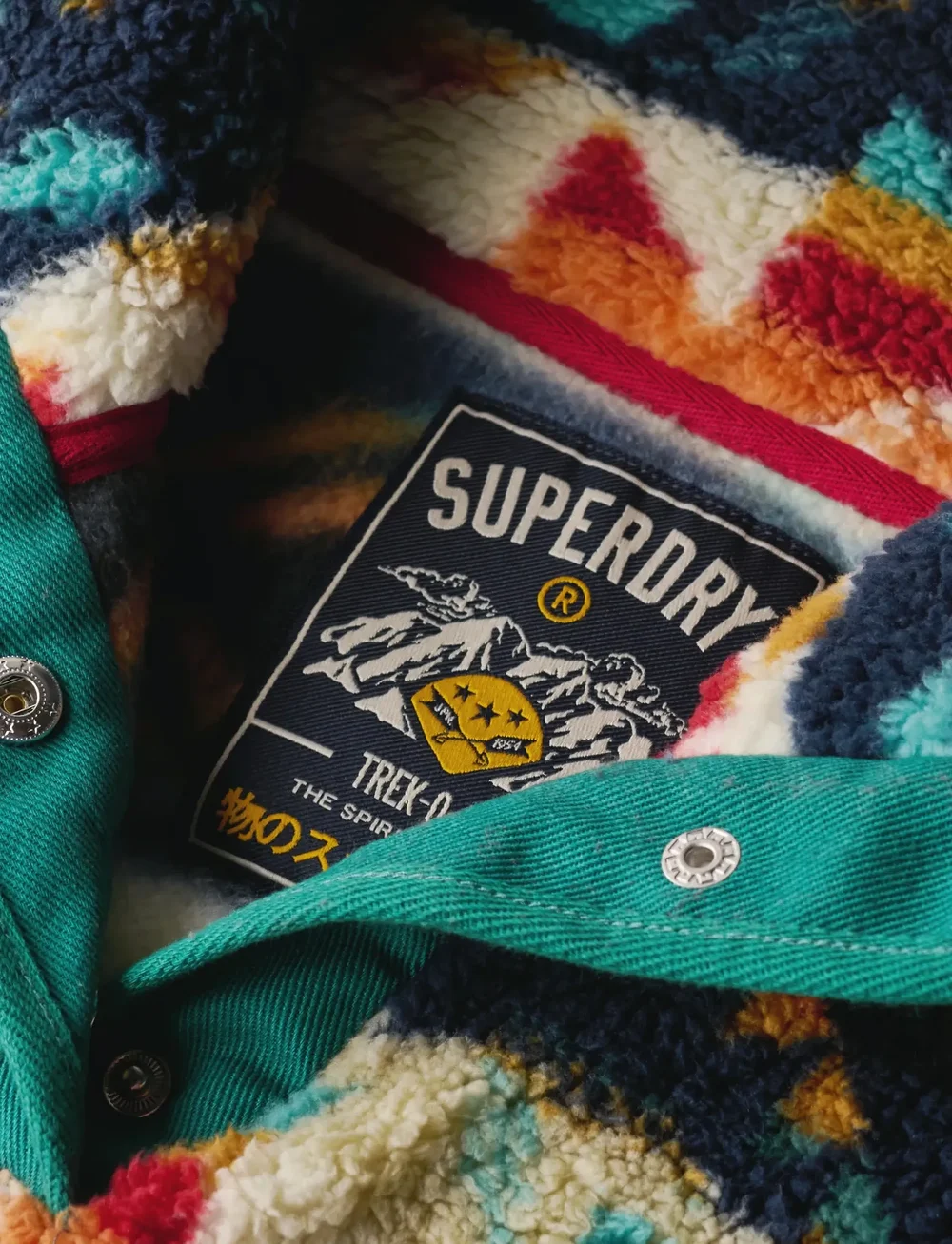 Superdry Sport - SUPER SOFT PRINTED HENLEY - fleece og mellemlag - nava quilt print - 3